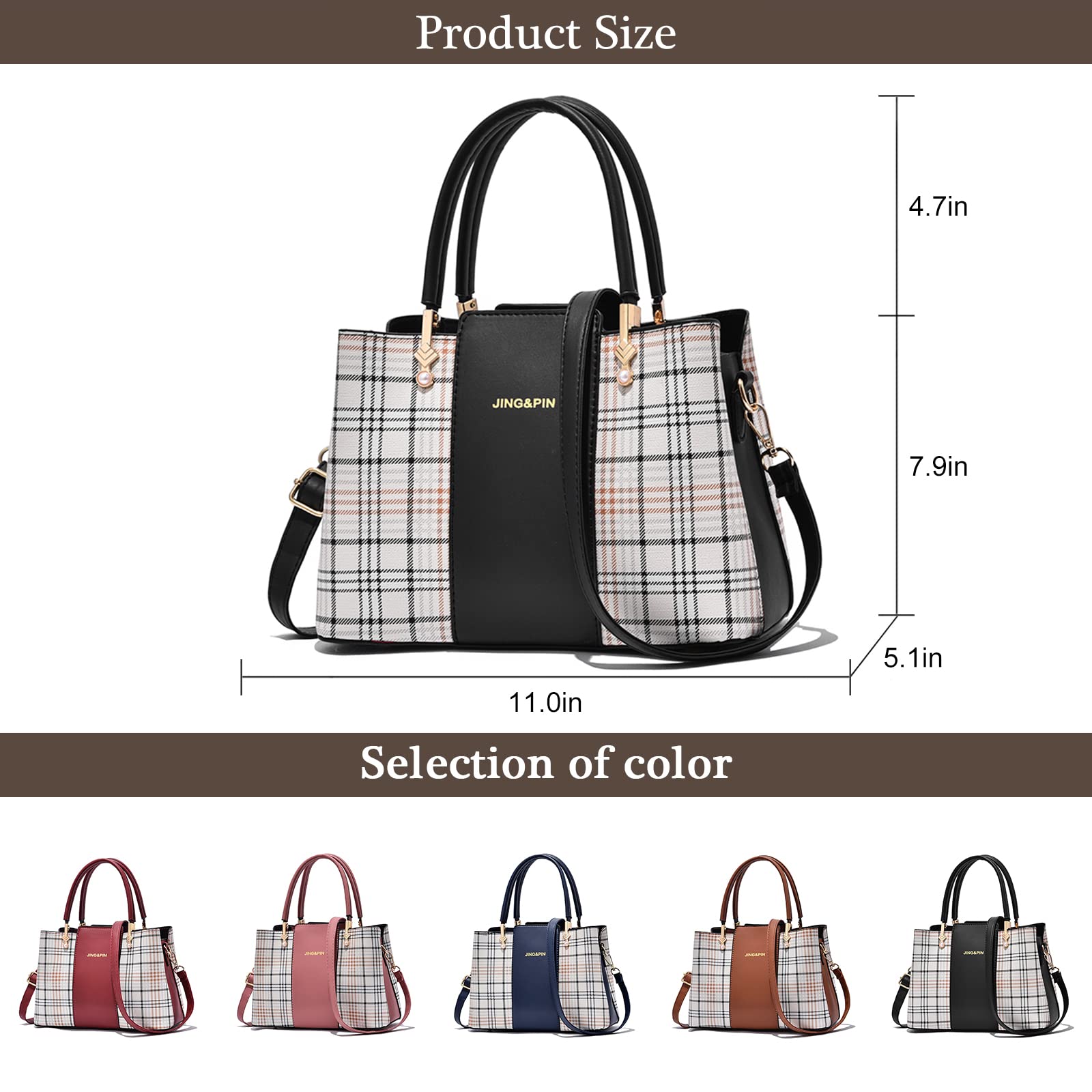 Stylish Women's PU Leather Tote Bag - Fashion Shoulder Bag & Top Handle Satchel for Work, Travel & Everyday Use