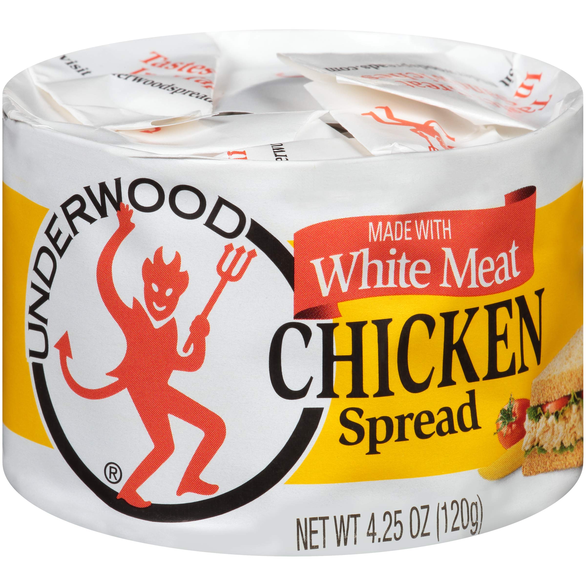 Underwood Chicken Meat Spread - 4.25 oz Can, Premium Chicken Pate for Sandwiches & Crackers | Perfect for Picnics, Lunches & Quick Snacks