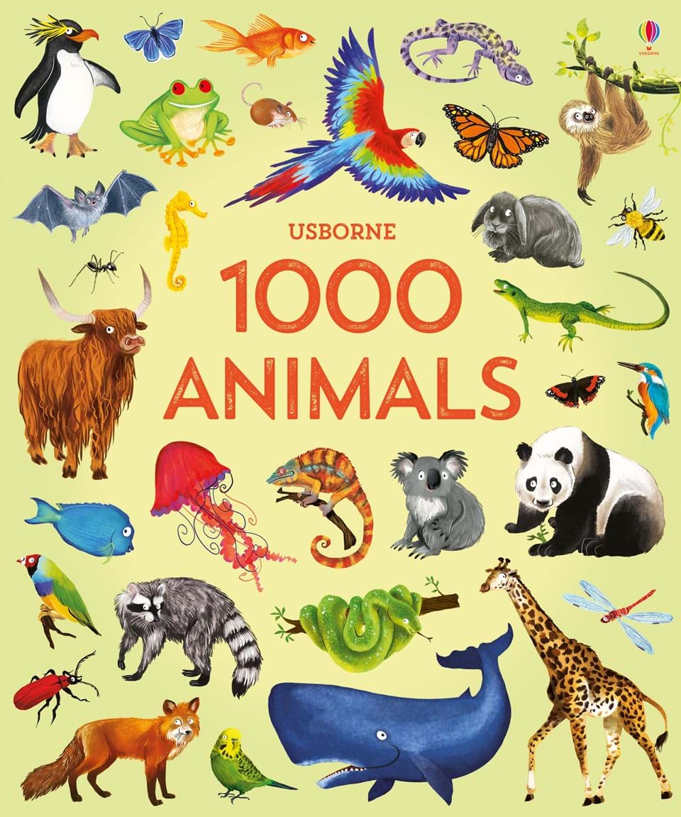 1000 Animals Hardcover Book by Usborne - Educational Wildlife Encyclopedia for Kids, Perfect for Homeschooling & Classroom Learning