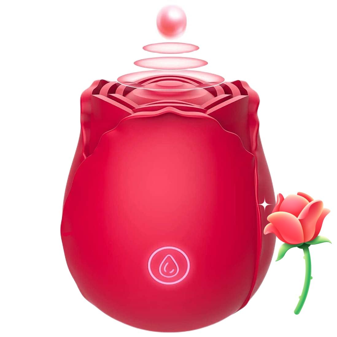 2024 Upgraded Waterproof & Washable Women's Sex Stimulator - Rechargeable Clitoral Vibrator, Perfect Valentine's Day & Anniversary Gift (Red, Model BF860) for Couples & Solo Play