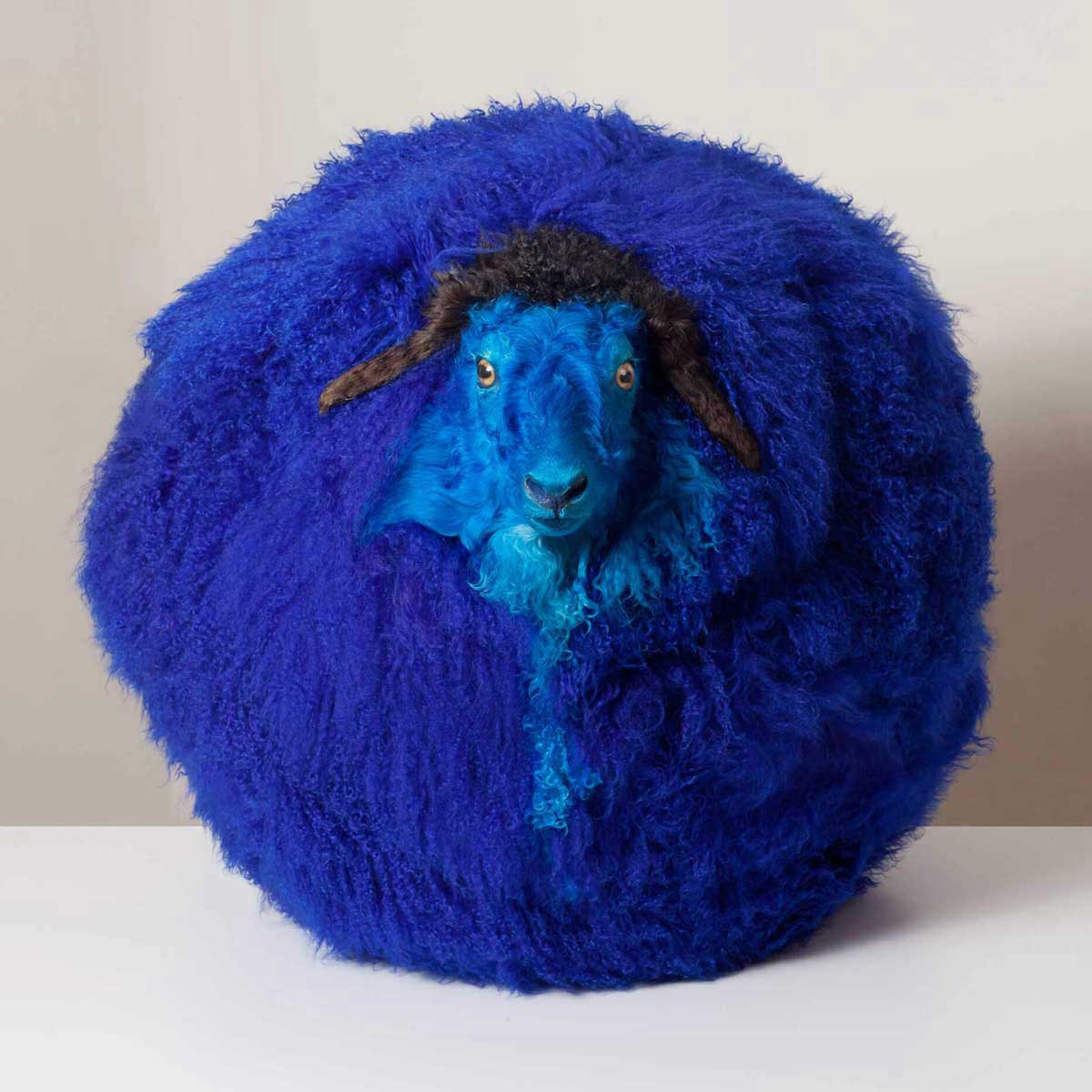 Inflatable Blue Dyed Sheep - Fun Pool Float, Party Decoration & Photo Prop for Summer Parties, Beach Days & Backyard Fun