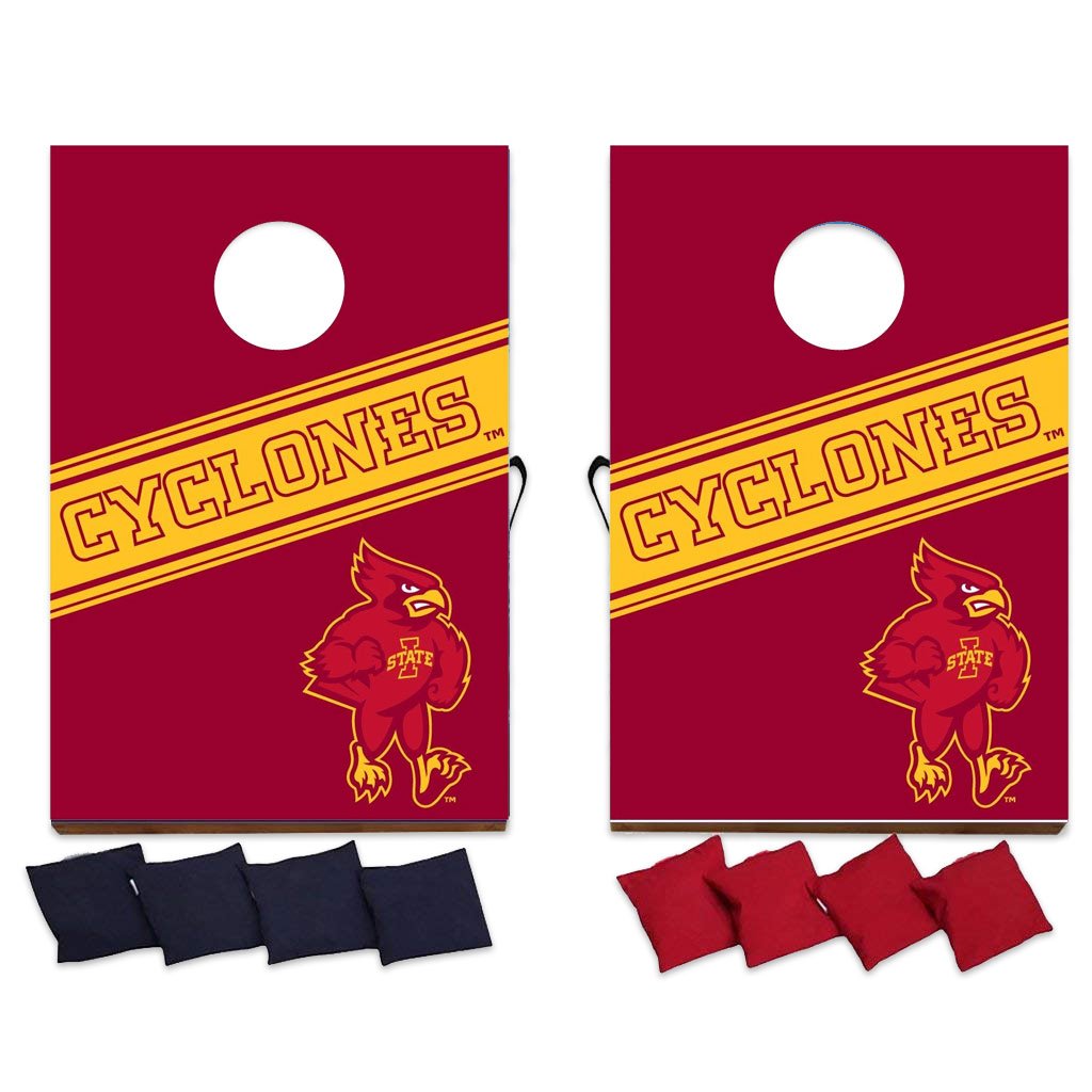 VictoryStore Gift Games - Iowa State University Cornhole Bag Toss Game Set for Tailgating, Backyard Fun, and College Parties