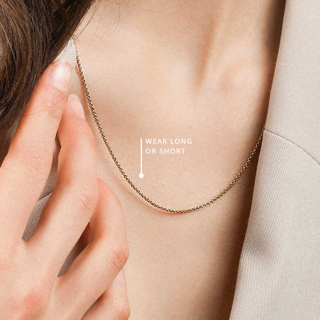 Franc Create Chain 80cm Gold Necklace for Women - Elegant Layering Jewelry for Everyday Wear, Party & Special Occasions