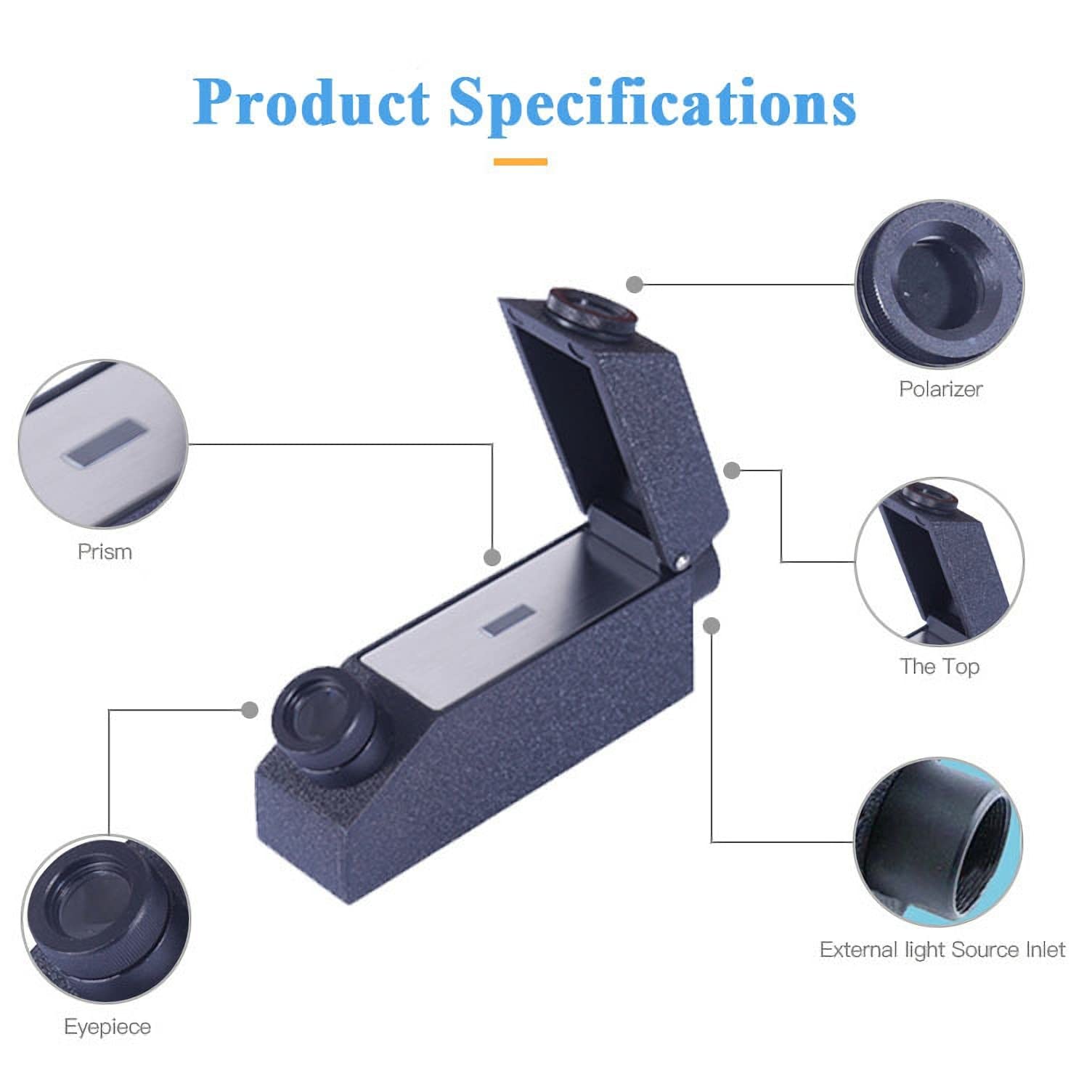 Presidium RHG181 Gem Portable Refractometer 1.30-1.81 RI - Professional Gemstone Tester for Jewelry, Diamonds, Gold & Silver - Lab-Grade Refractometer for Accurate Gem Identification (Perfect for Jewelers, Gemologists & Pawn Shops)