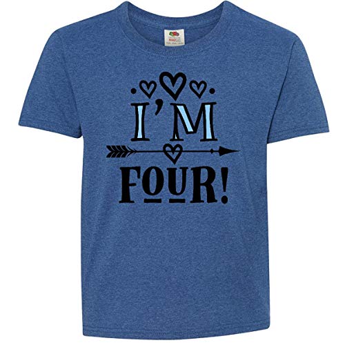 Inktastic 4th Birthday Arrow Youth T-Shirt for 4 Year Old Kids - Perfect for Birthday Parties, Gifts & Casual Wear