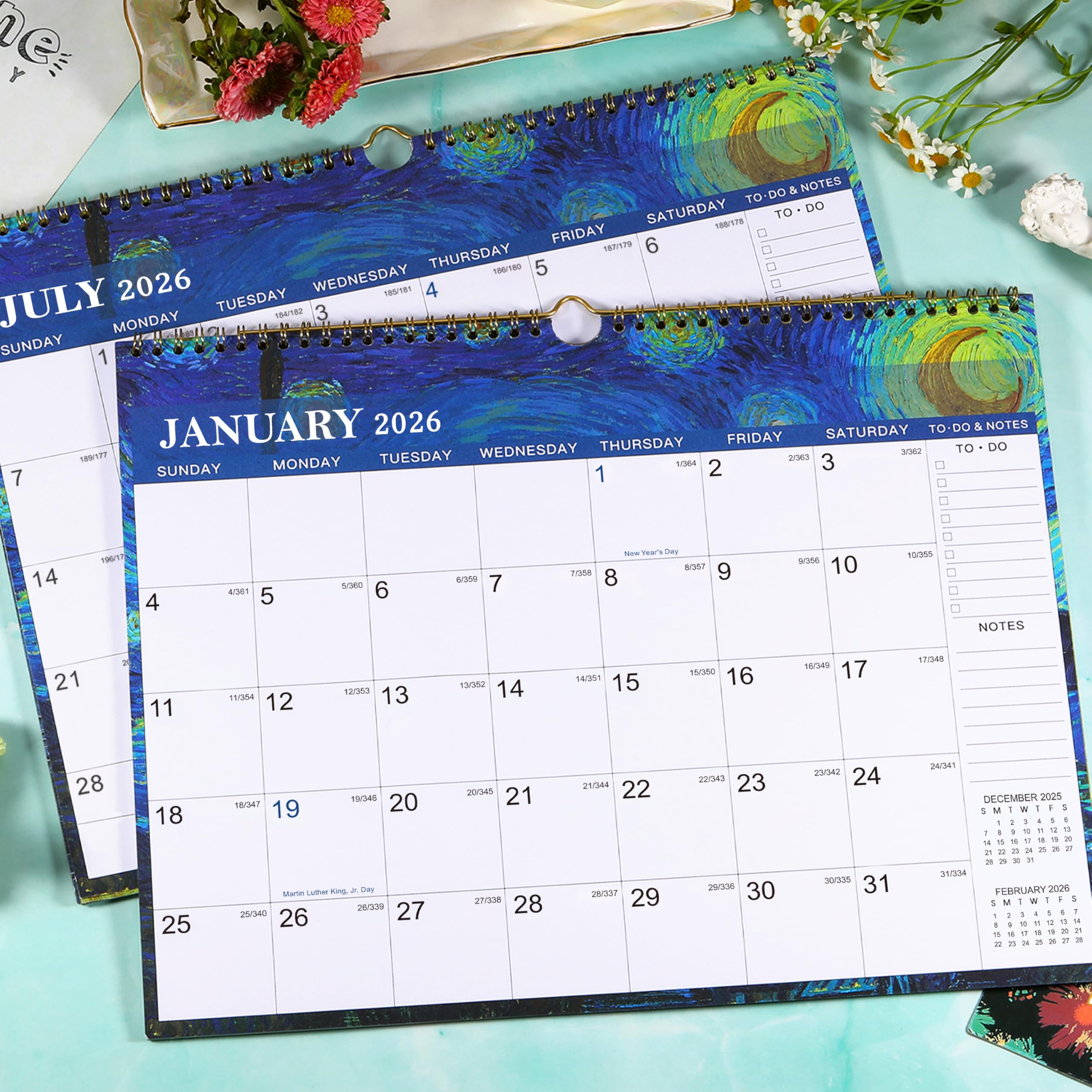 2025-2026 Wall Calendar | 18-Month Planner from July 2025 to December 2026 | 14.6