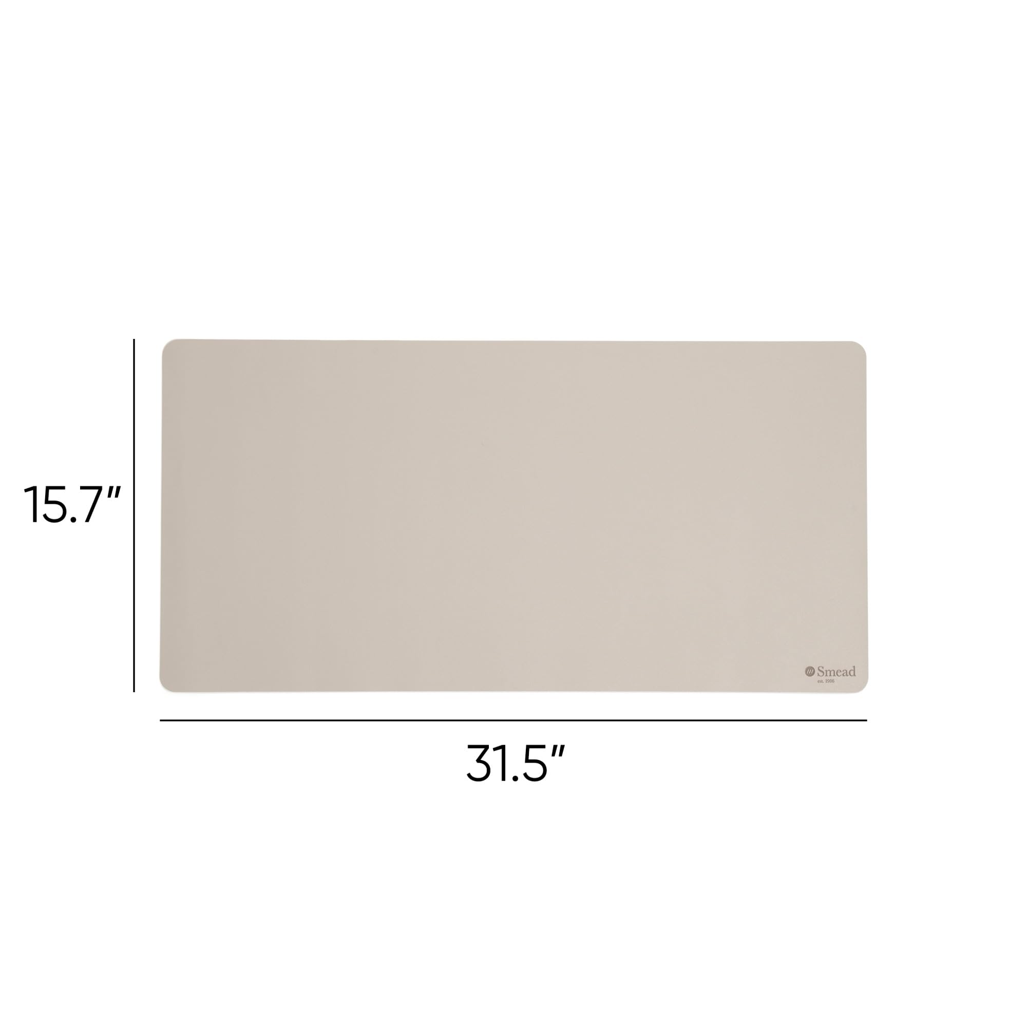 Smead Vegan Leather Desk Pad - Non-Slip Faux Suede Desk Mat 31.5