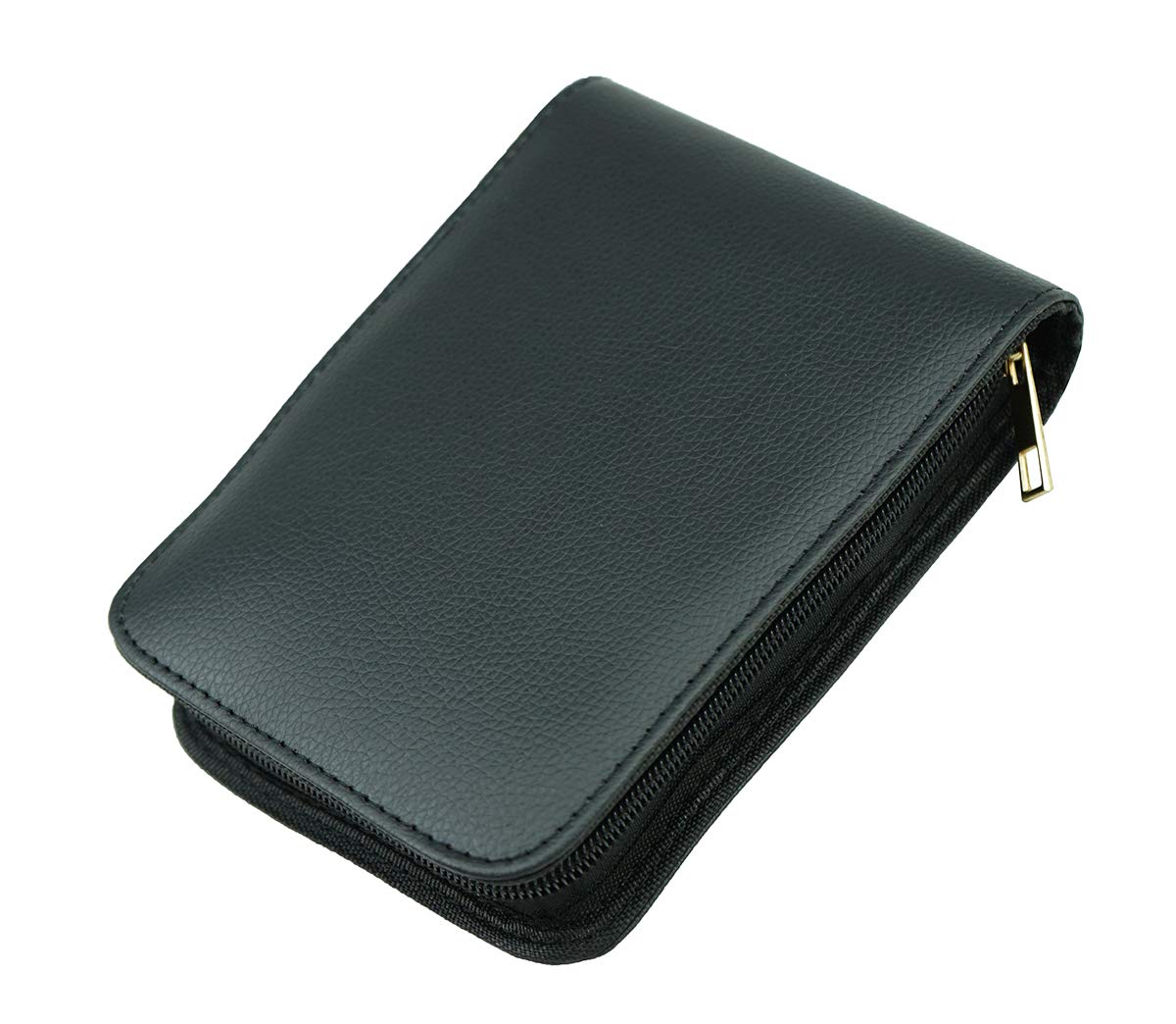 12-Slot Fountain Pen Case PU Leather - Rollerball Pen Display Holder & Storage Pouch with Large Capacity for Collectors (Black) - Perfect for Travel, Office & Gift Giving