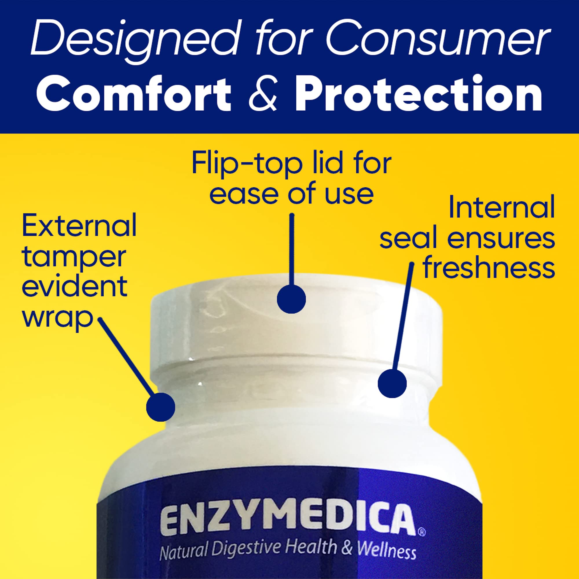 Enzymedica Digest Basic + Probiotics 30 Capsules - Digestive Enzyme Supplement with Probiotics for Gut Health & Bloating Relief - Supports Digestion After Meals & Travel