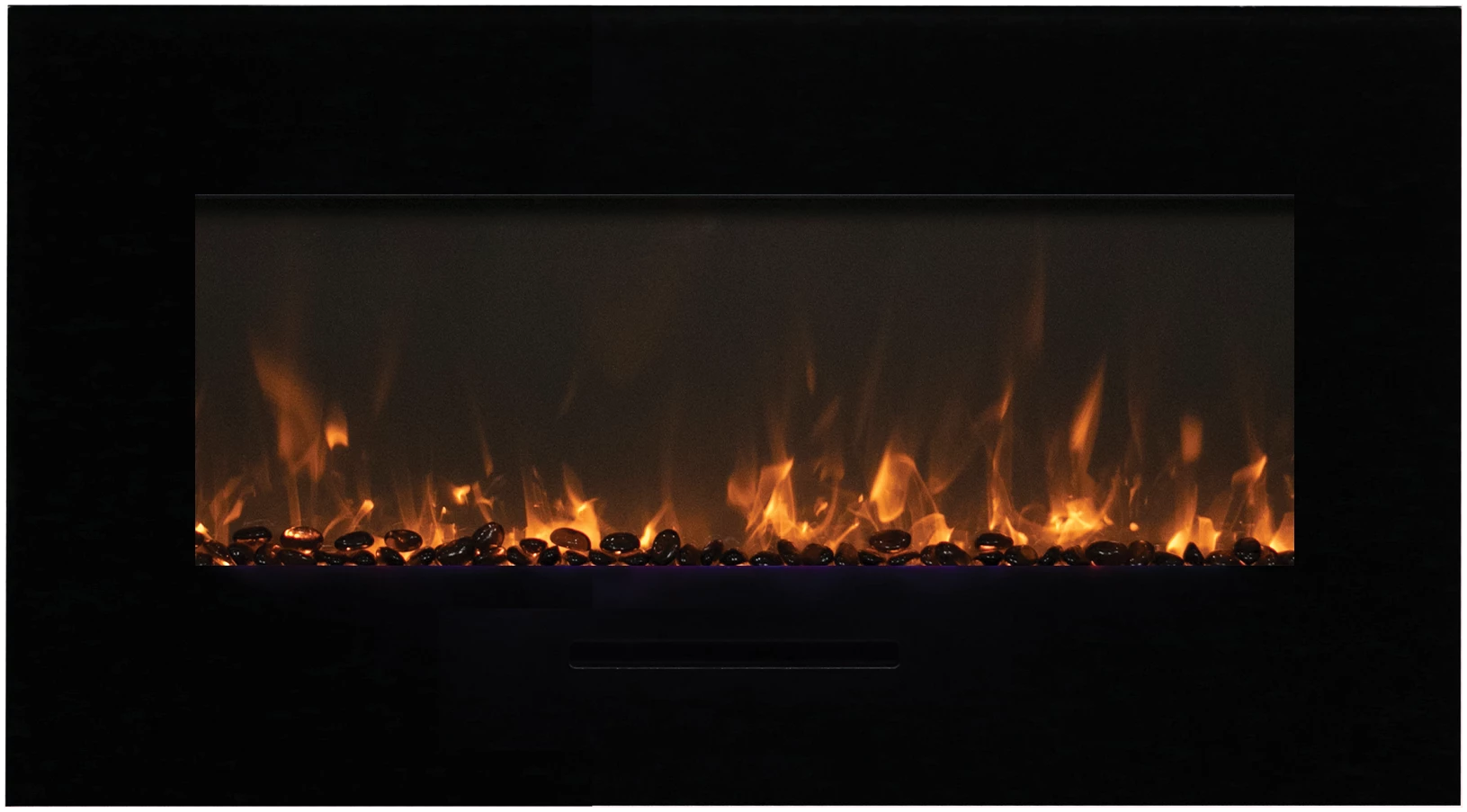 Amantii WM FM 26 3623 BG BG Wall Mounted Electric Fireplace - Modern Heating Solution for Living Room, Bedroom & Office - Energy Efficient & Stylish Home Decor