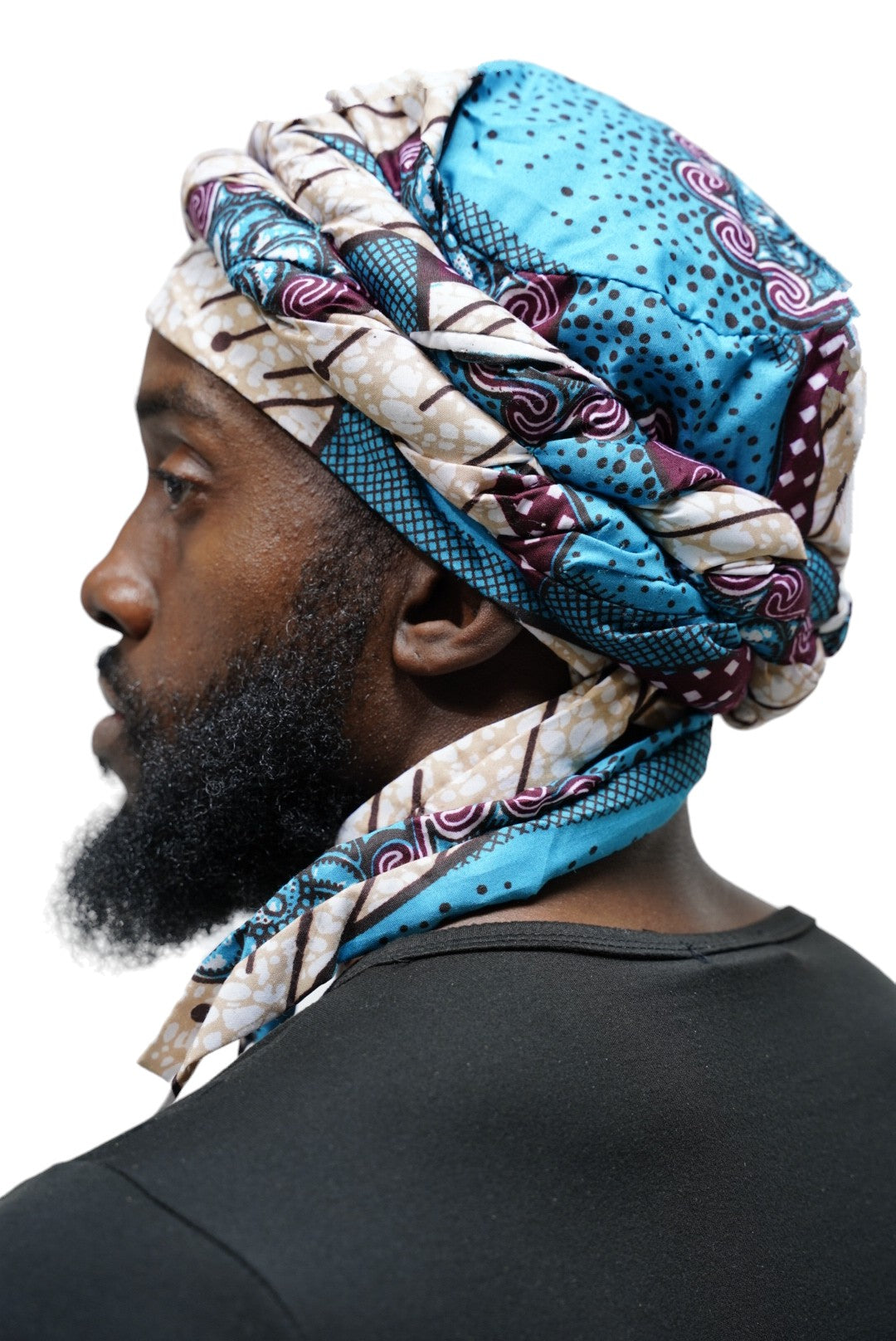 Stylish African Print Pre-Wrapped Turban Headwrap - DPH5004PT by Dupsie's Agbaje | Perfect for Women's Fashion, Cultural Events & Everyday Wear