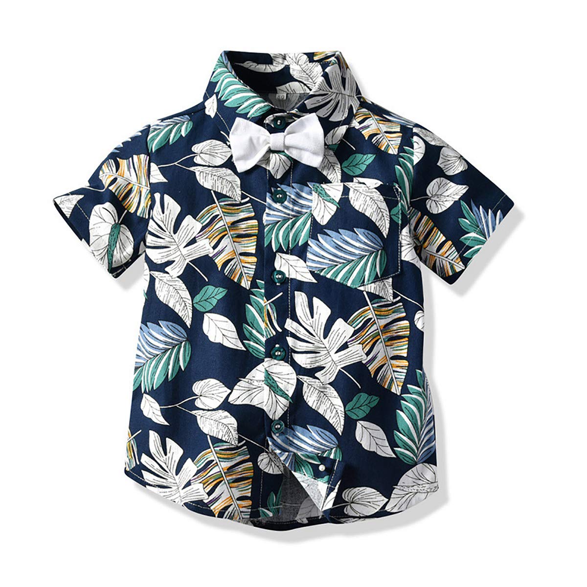 Stylish Boys Summer Outfit Set - Short Sleeve Shirt & Shorts Suit for Kids | Gentlemen Casual Daily Wear | Perfect for Playdates, School & Family Outings