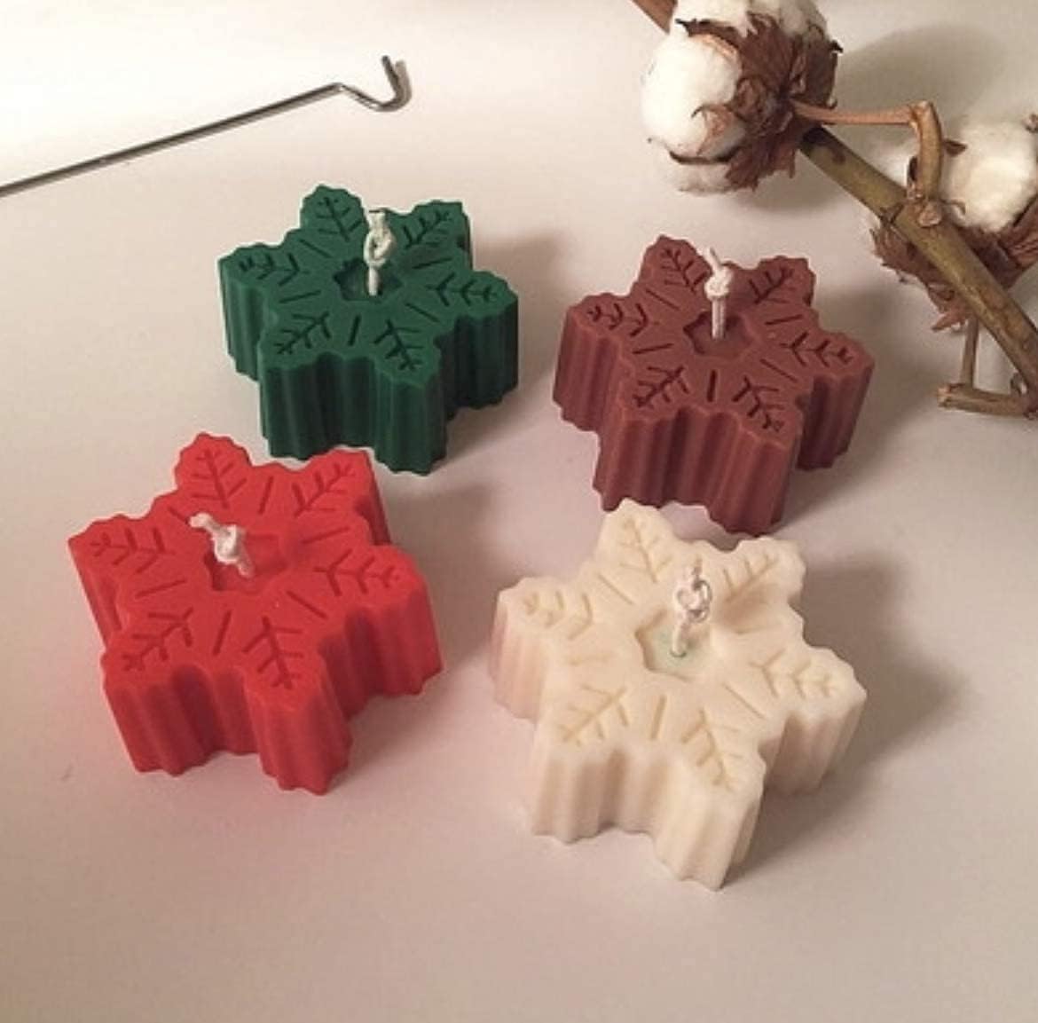 Skytail 6-Cavity Silicone Snowflake Mold - Premium Soap, Candle, Baking, Chocolate & Ice Cube Tray for DIY Crafts - Perfect for Holiday Decor, Homemade Desserts, and Gift Making