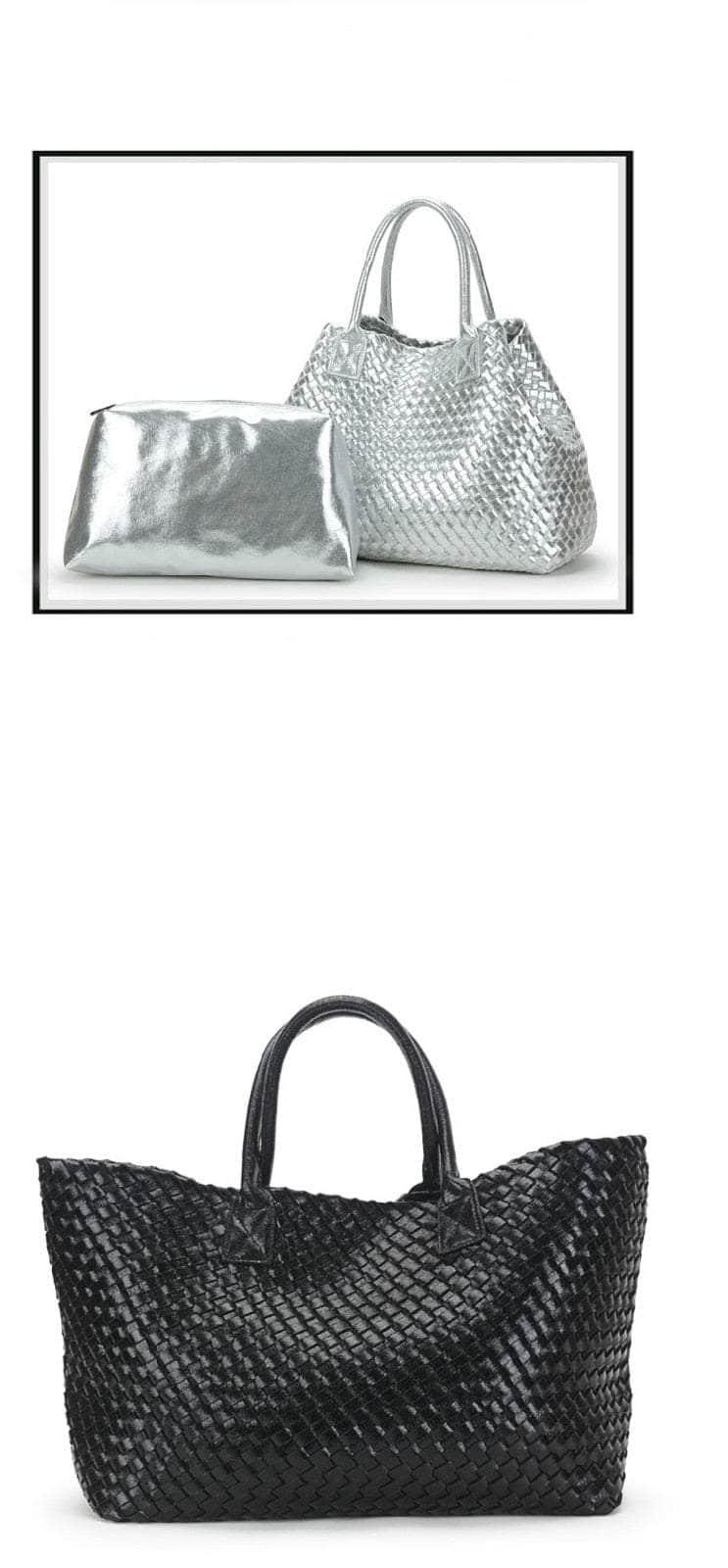 Stylish Bling Woven Leather Handbag for Women - Fashionable Crossbody Purse with Rhinestone Accents | Perfect for Parties, Dating & Evening Events