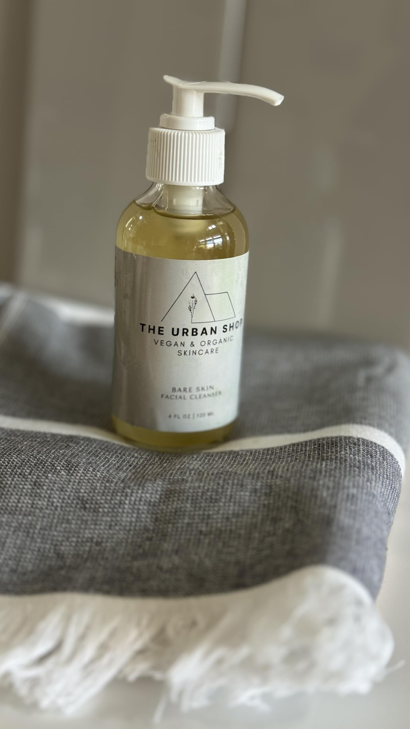 Bare Skin Vegan & Organic Facial Cleanser 4 fl oz | Gentle Foaming Face Wash for Sensitive Skin | Daily Skincare Routine, Morning & Night Use