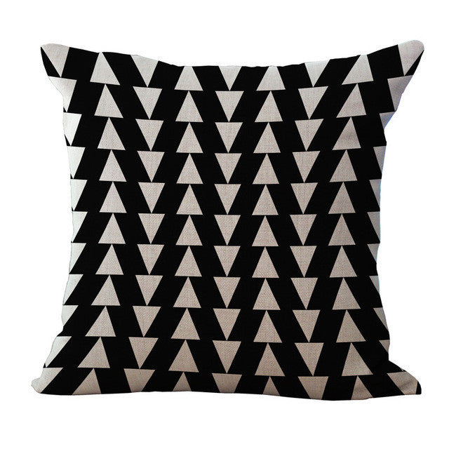 Stylish Black and White Abstract Pillow Cases - Soft & Breathable Bedding for Home Decor, Living Room, Bedroom - Perfect for Modern & Minimalist Interiors