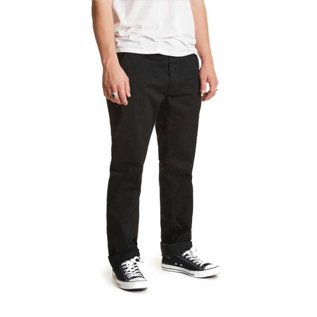 Brixton Reserve Chino Pants for Men - Classic Black Slim Fit Casual Trousers | Perfect for Office, Business, and Smart Casual Outfits
