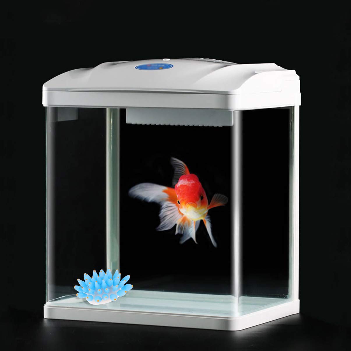 Balacoo Blue Glowing Artificial Coral Decoration for Betta Fish Tanks - Aquarium Plants & Ornaments with LED Glow Effect - Perfect for Home, Office & Kids Aquarium Decor