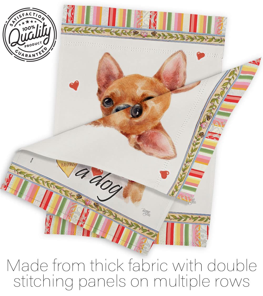Chihuahua Garden Flag Set with Stand - Double-Sided Dog Decor for Yard & Home