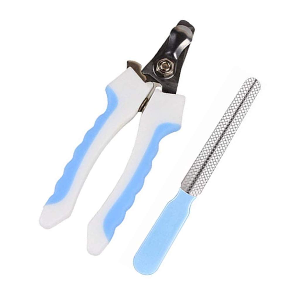 Professional Dog & Cat Nail Clippers - Safe Pet Grooming Tool for Trimming Dog & Cat Claws - Blue - Perfect for Home Pet Care & Grooming Sessions