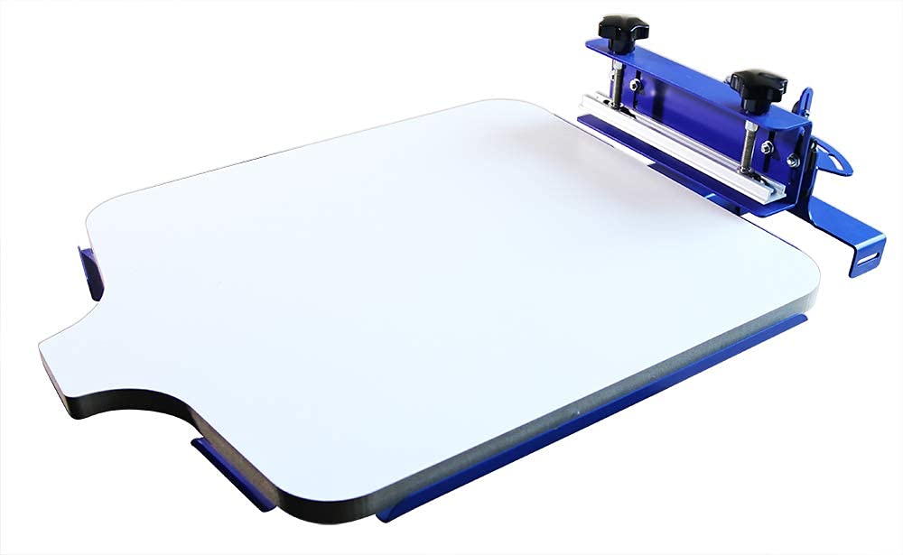 INTBUYING Manual Silk Screen Printing Press - T-Shirt Printing Machine with Rotating Screen & Hinge Clamp for DIY Apparel, Fabric, and Custom Merchandise (Ideal for Small Businesses, Crafters & Home Use)