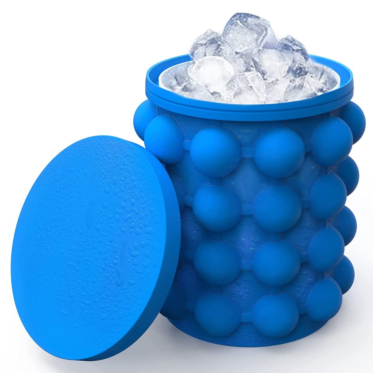 Premium Silicone Ice Cube Tray with Lid - BPA Free Ice Maker Mold for Cocktails, Drinks & Smoothies - Perfect for Home Bars, Parties & Kitchen Use