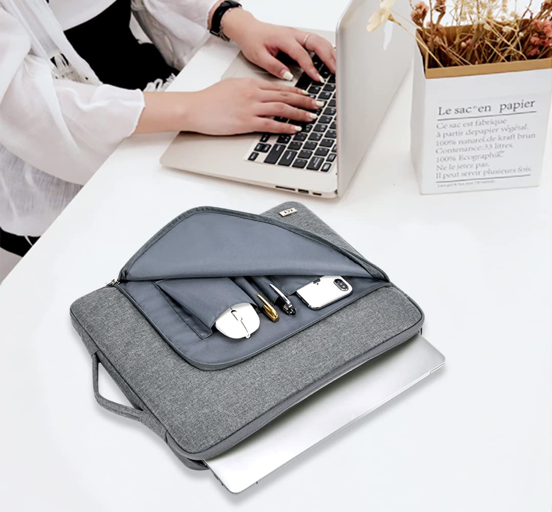 KCY 15-16 Inch Laptop Sleeve - Slim Protective Case for MacBook Air 15, MacBook Pro 15/16 M1 M2 (2020-2023), Surface Laptop 5/4, Dell XPS 15, HP & Asus Notebooks - Lightweight Computer Cover Bag in Grey | Perfect for Work, School & Travel