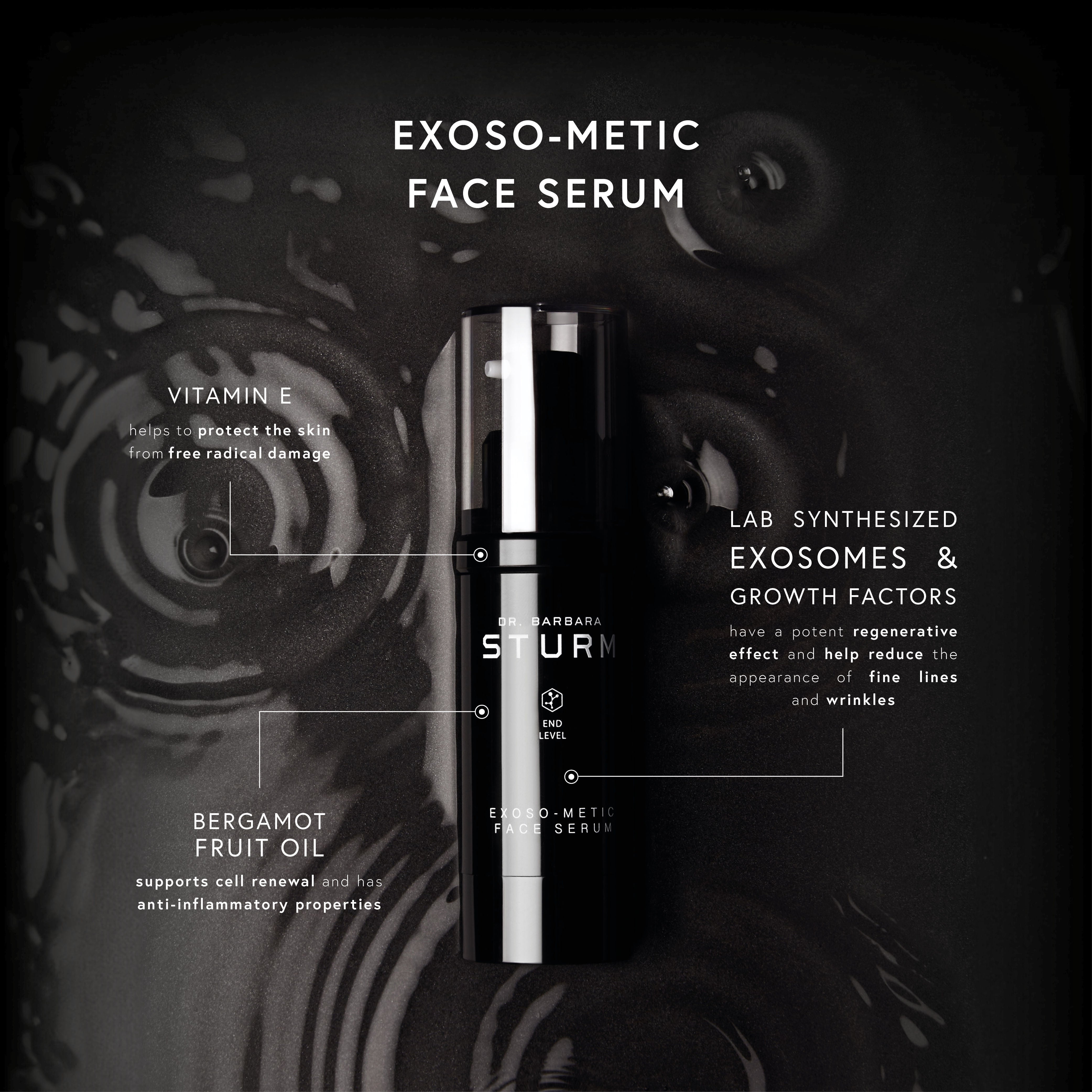 Exoso Metic Anti-Aging Face Serum with Hyaluronic Acid & Vitamin C - Brightening & Hydrating Facial Treatment for Glowing Skin - Perfect for Night Routine & Daily Skincare Regimen