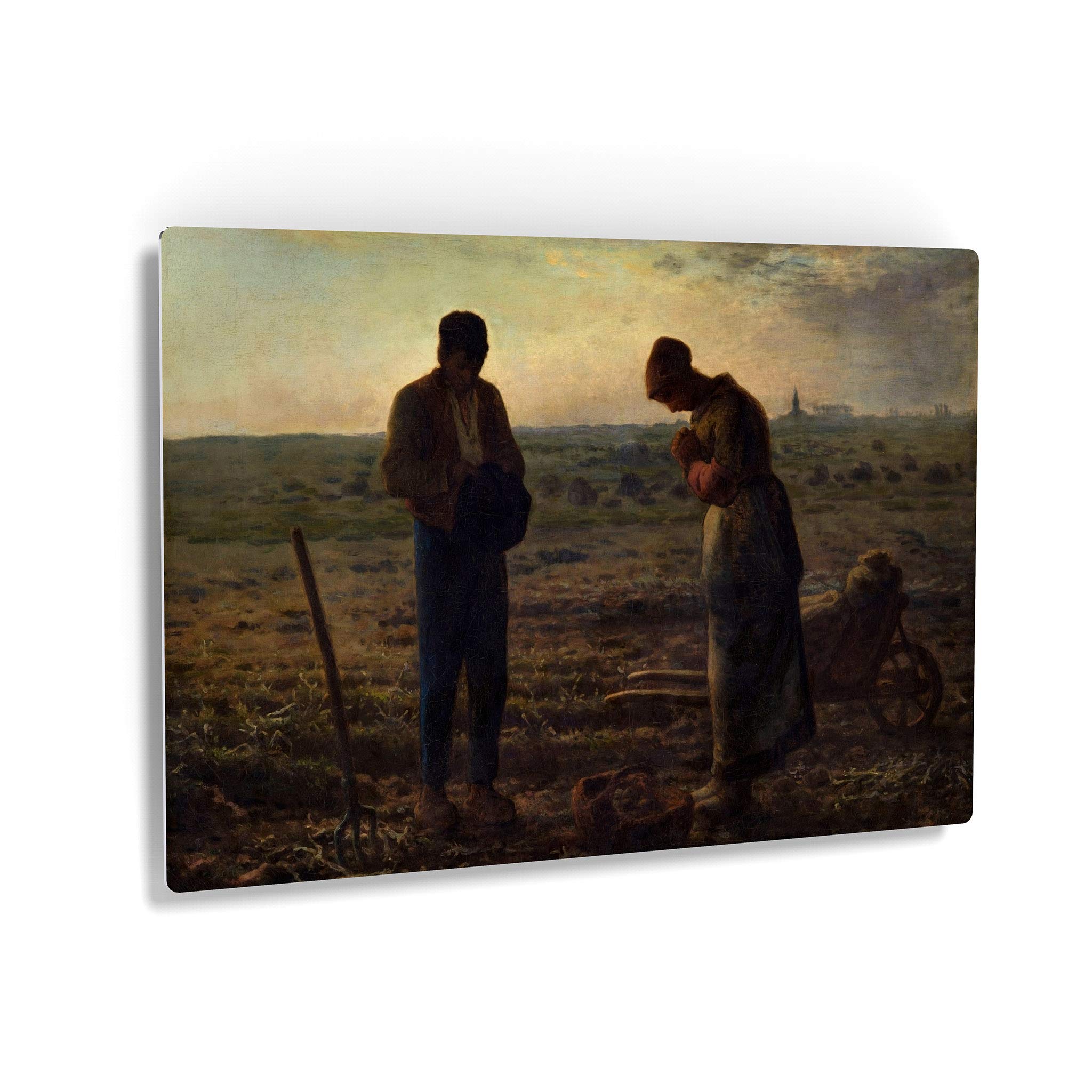 Jean-Francois Millet The Angelus Classic Art Reproduction - Premium Metal Wall Art Print 20x30 | Famous Oil Painting Home Decor | Ready to Hang | Made in USA | Perfect for Living Room, Bedroom & Office Decor