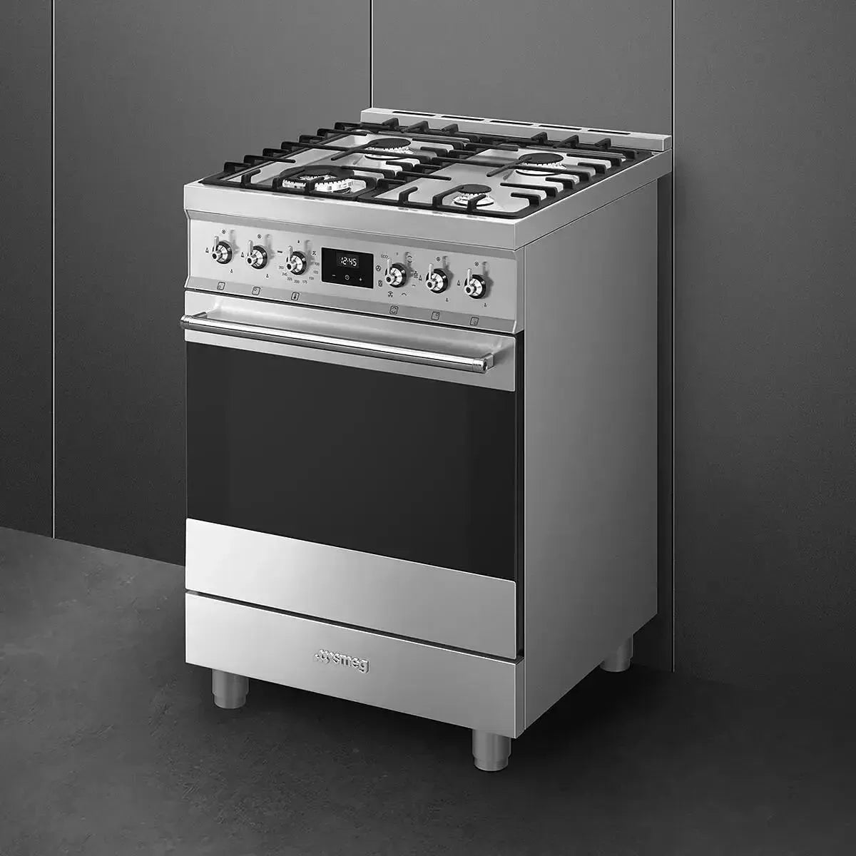 Smeg 60cm Classic Freestanding Gas Cooker - Stainless Steel Design | Professional Kitchen Appliance for Home Cooking & Baking | Perfect for Modern Kitchens & Restaurant Use