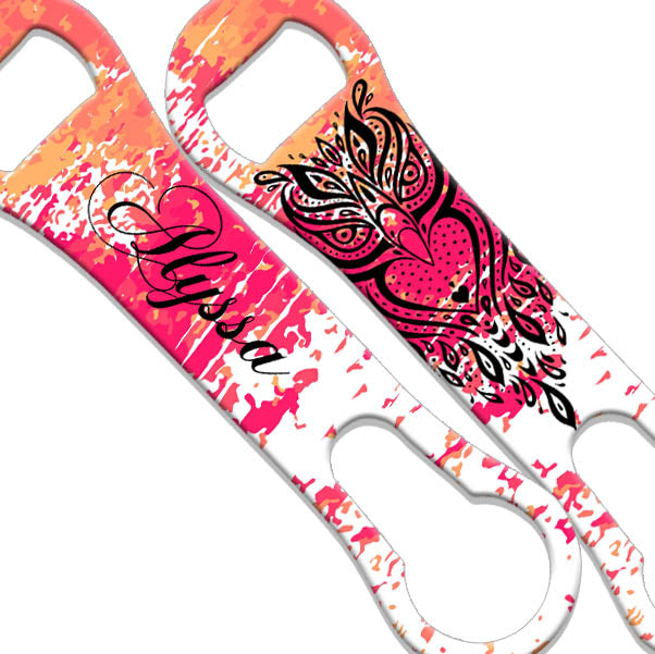 Personalized V Rod® Bottle Opener with Tribal Owl Design - Unique Bar Accessory for Home, Parties & Outdoor Adventures