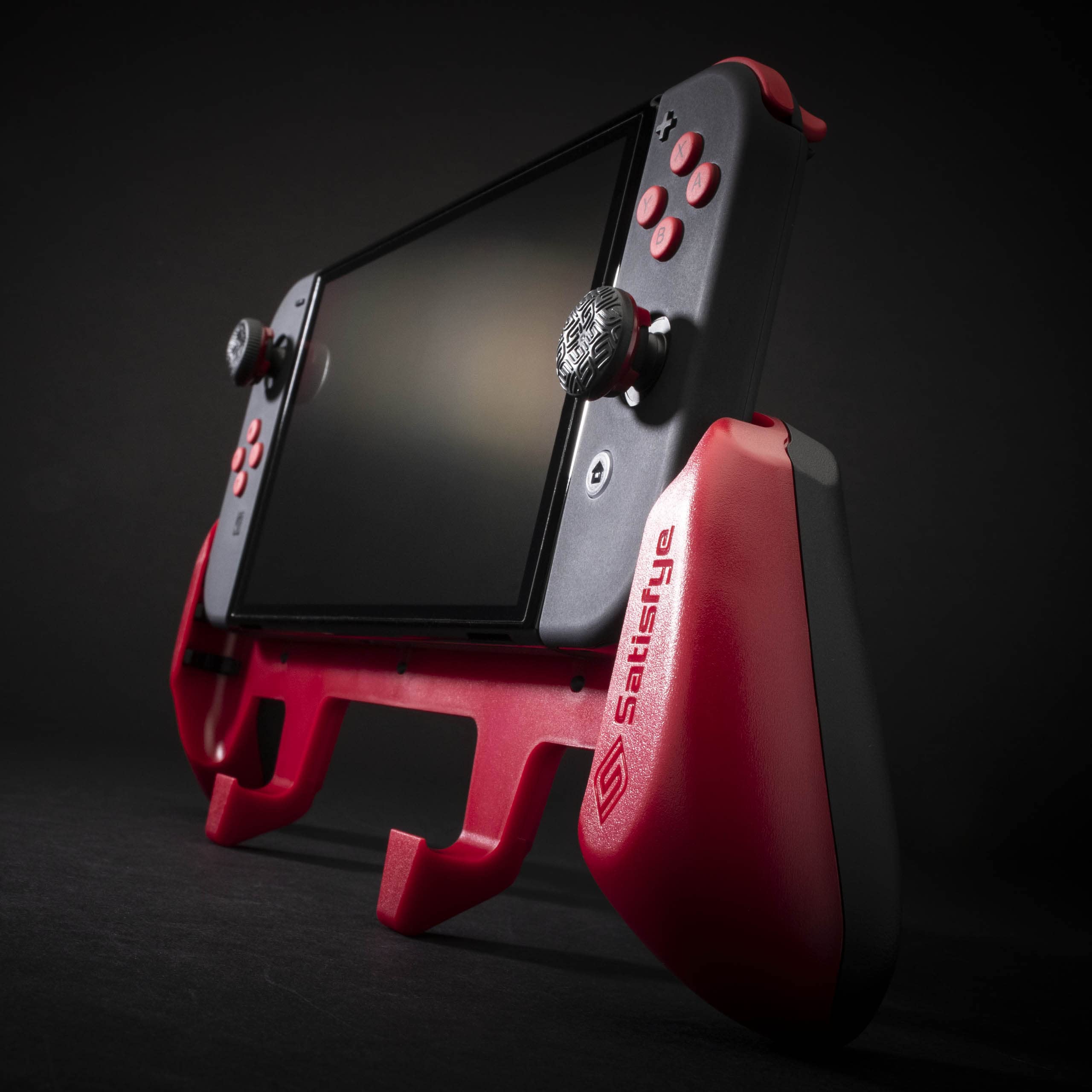 Satisfye ZenGrip Pro Gen 3 OLED Slim Bundle - Diablo Red Nintendo Switch Accessories Set with Pro Grip & Slim Case | Perfect for Gaming On-The-Go & Travel Protection