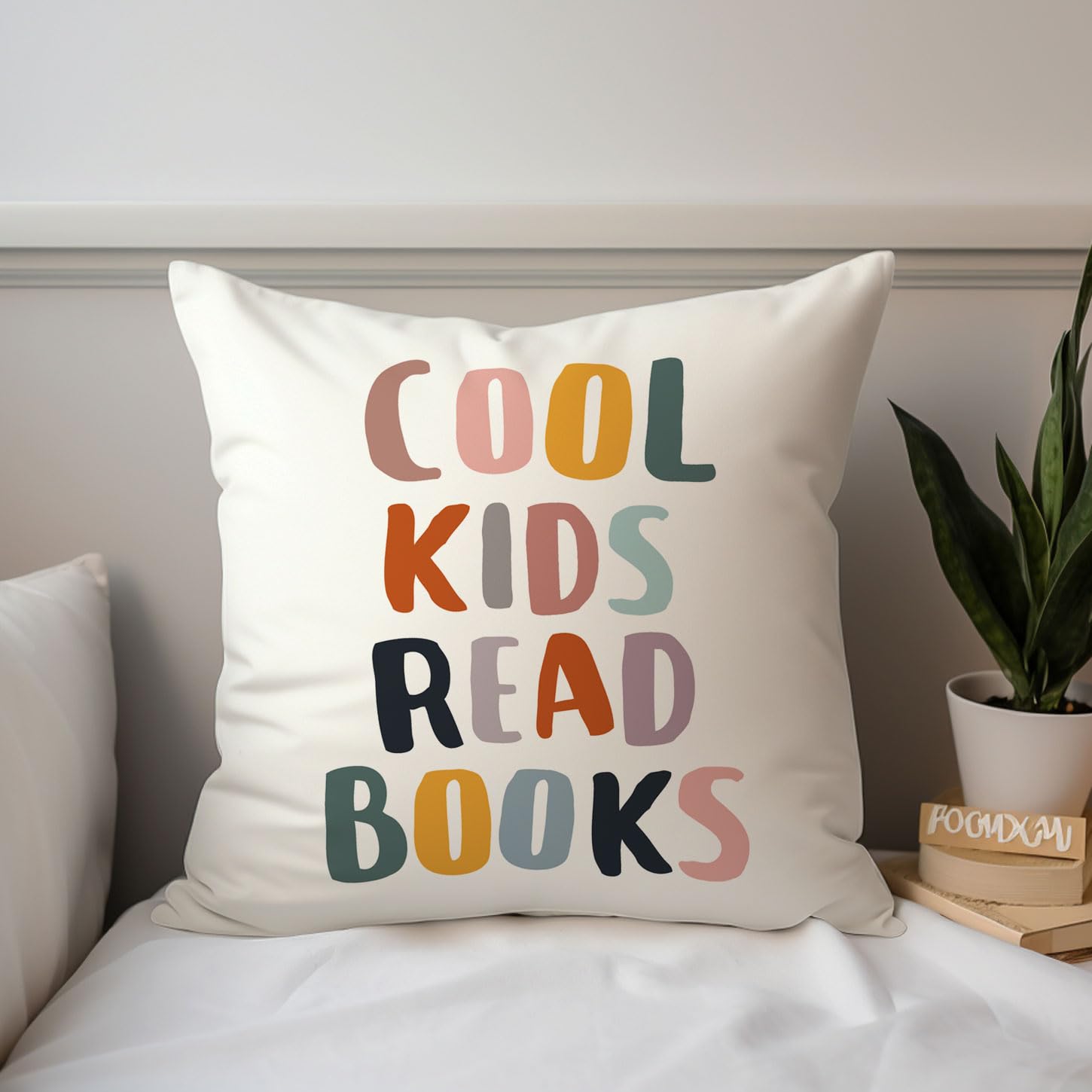 Cool Kids Read Books Pillow Covers - Reading Pillow Case for Book Lovers, Unique Teacher Gift, Kids Room & Classroom Decor - Perfect for Reading Corners & Cozy Reading Nooks