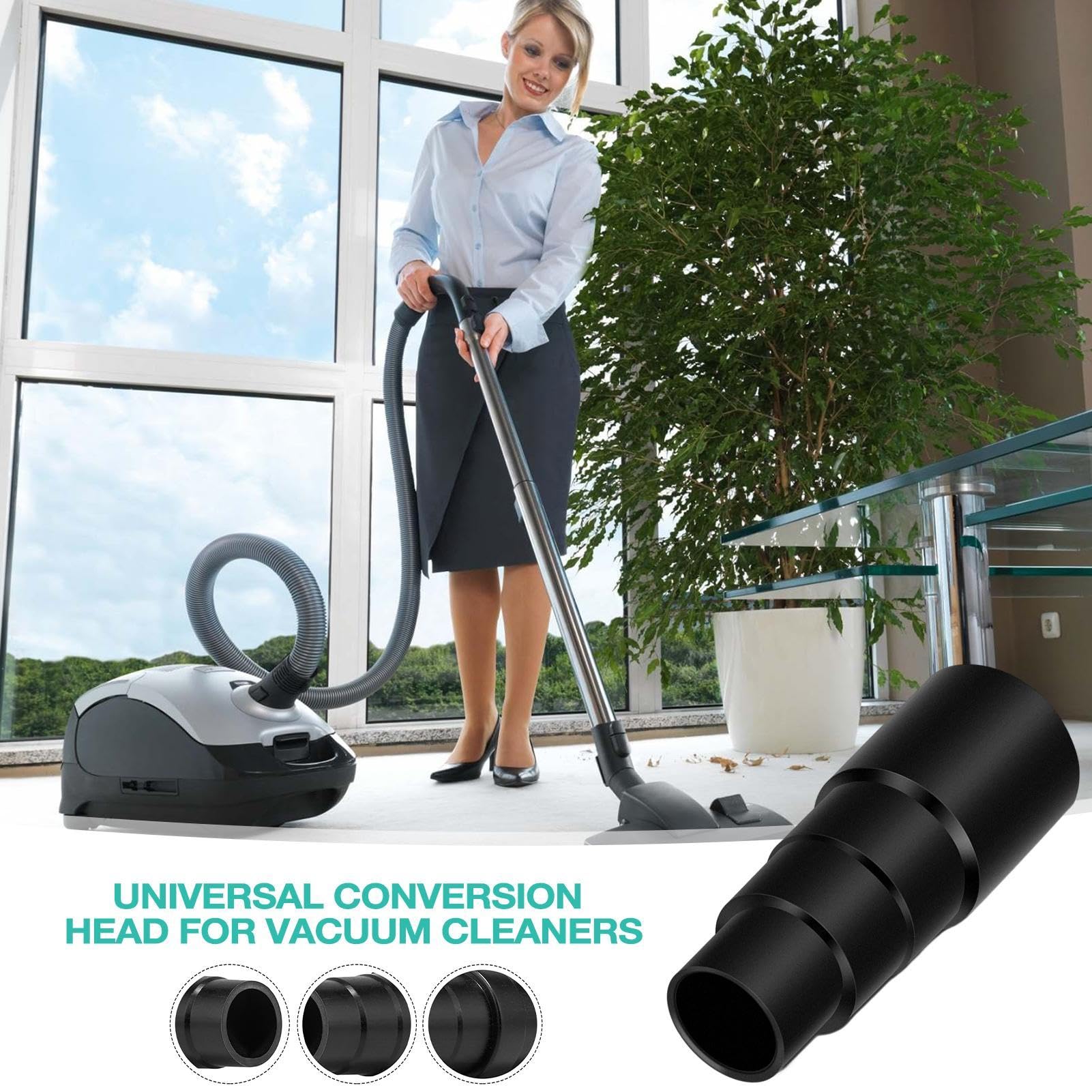 **4-Layer Vacuum Hose Reducer Adapter Kit - Professional Dust Hose Port Converter for Wet/Dry Vacuums | Compatible with Most Vacuum Cleaners | Perfect for Home Cleaning, Garage, Workshop & Car Detailing**