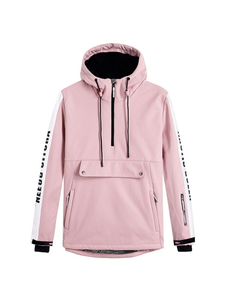 ARCTIC QUEEN Women's & Men's Pink Ski Suit Set - Waterproof Snowboard Jacket & Pants with Letter Print | Winter Sports, Snowboarding & Outdoor Activities