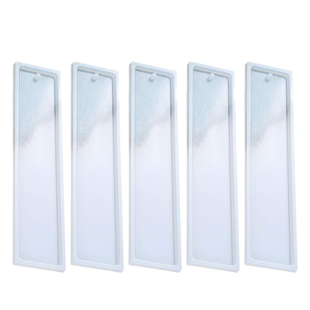 FOMIYES 5PCS DIY Epoxy Resin Bookmark Molds - Silicone Craft Molds for Bookmark Making, Jewelry Casting & Resin Art Supplies - Perfect for Handmade Gifts, DIY Projects & Home Decor