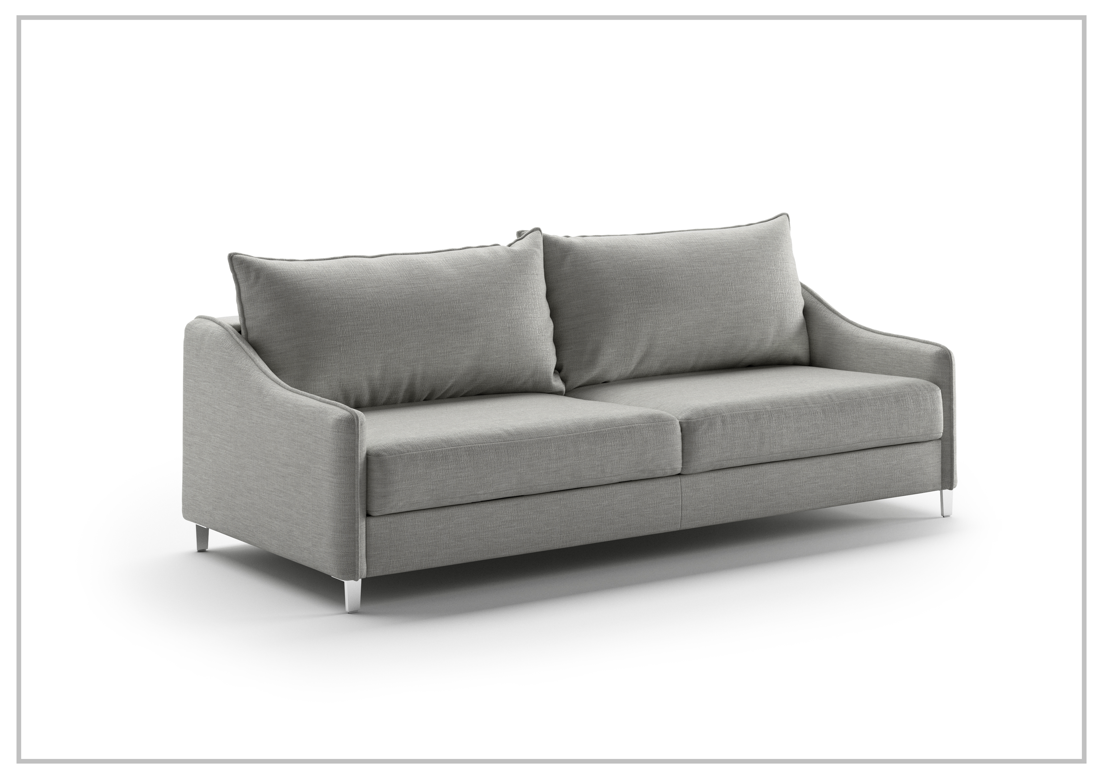 Luonto Ethos Fabric King Sleeper Sofa with Wood or Chrome Legs - Convertible Sofa Bed for Living Room, Guest Room & Small Spaces