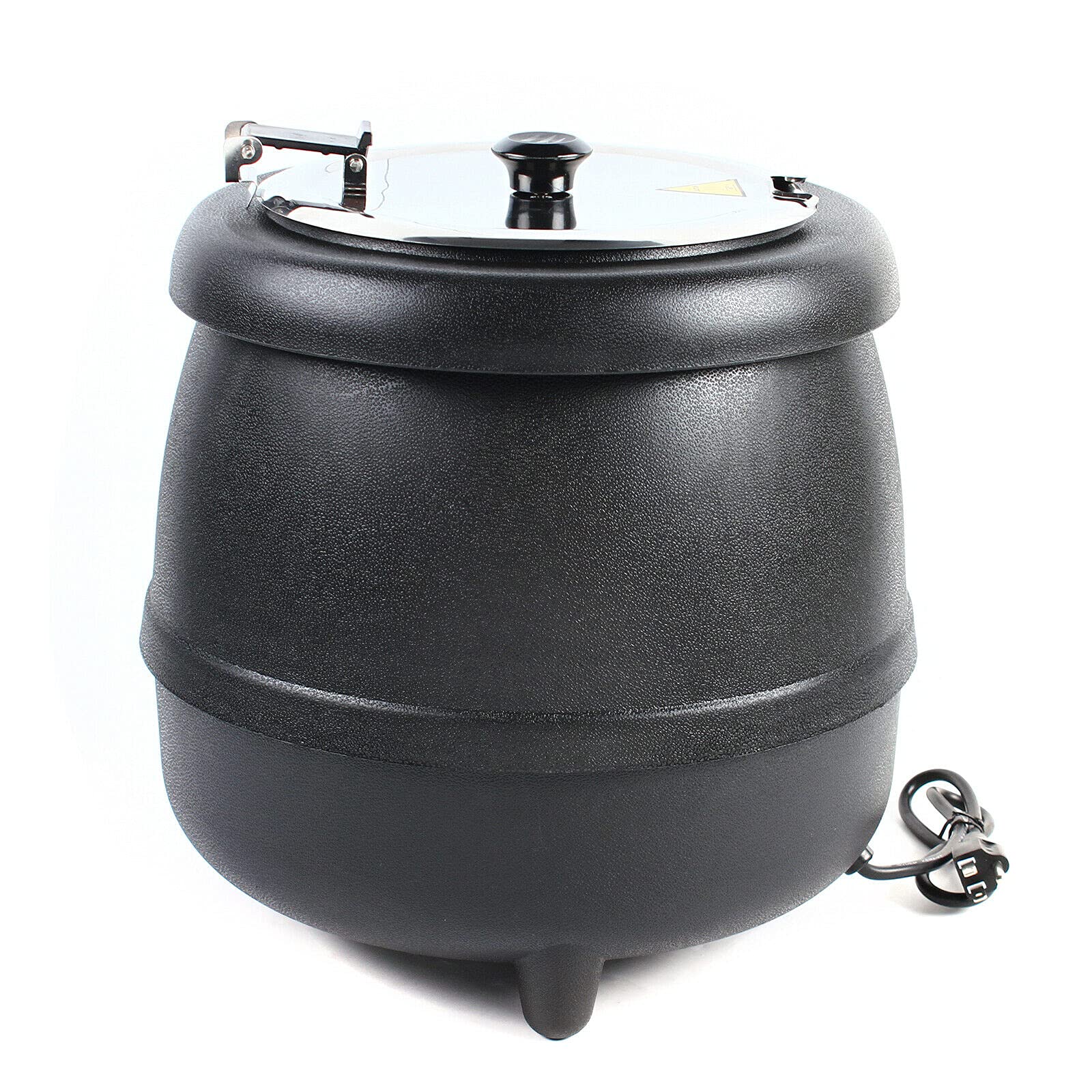 OUKANING 10L Commercial Electric Soup Warmer Kettle - 400W Stainless Steel Pot with PP Shell - 110V Countertop Food Warmer for Restaurants, Cafes & Home Use - Perfect for Buffets, Catering & Large Family Gatherings