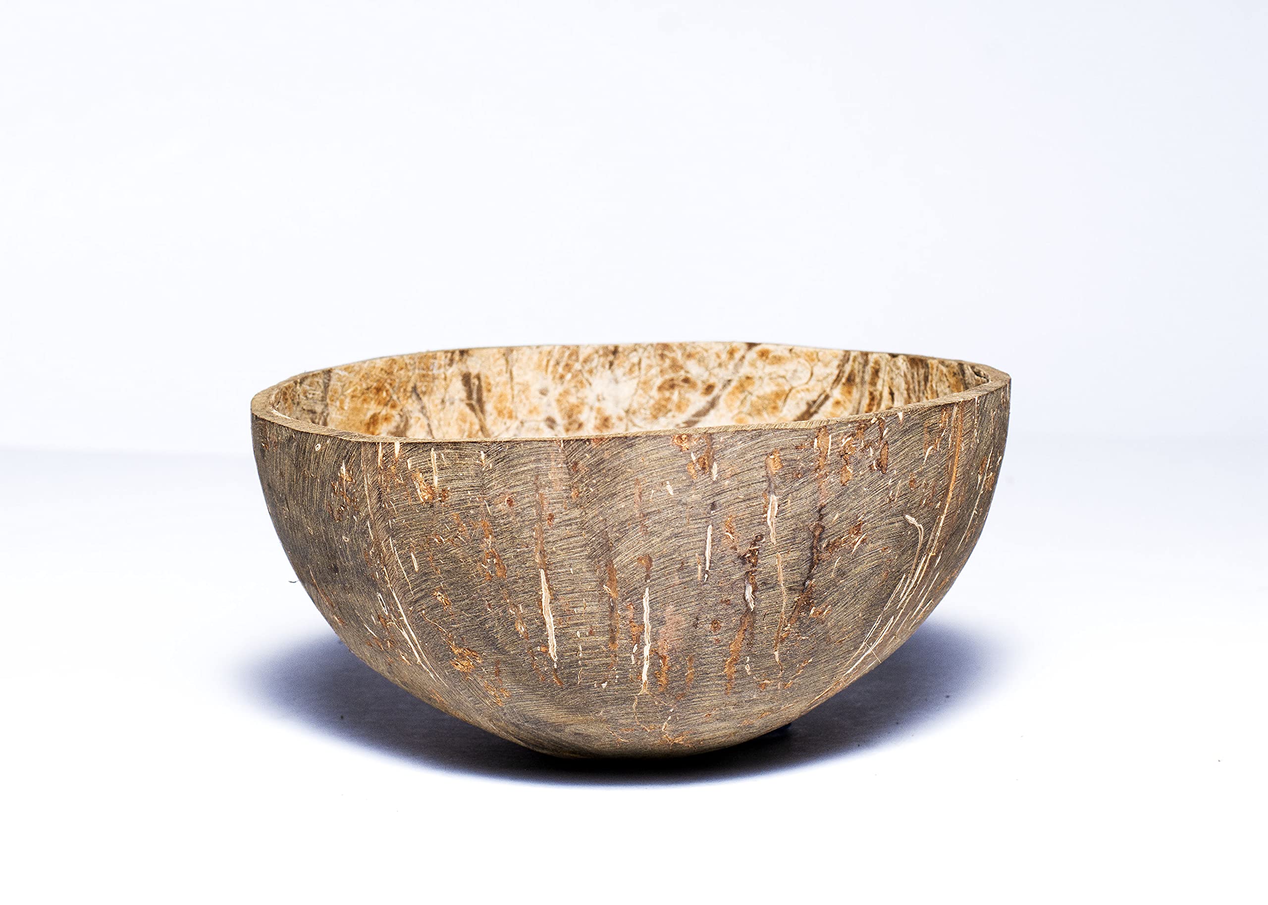 Natural Coconut Bowl Halves - Eco-Friendly Coconut Shell Bowls for Handicrafts, Pet Feeders, Candle Making, Christmas & Halloween Decorations (Set of 1, Fiber-Free) - Perfect for DIY Crafts, Home Decor, and Sustainable Living