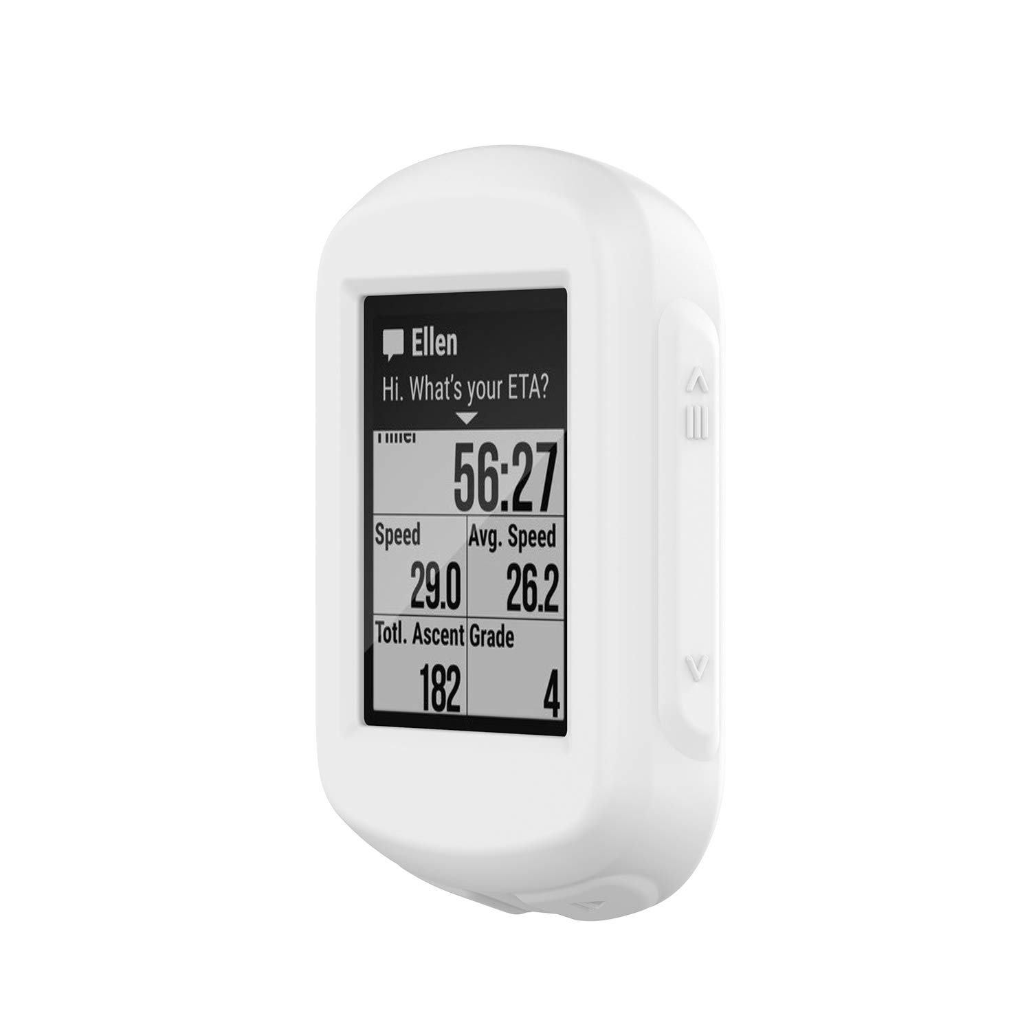 DKEnjoy Soft TPU Shock-Proof Ultra Slim Protective Case for Garmin Edge 130 & Edge 130 Plus - Durable Cover for Cycling, Running & Outdoor Sports (White)