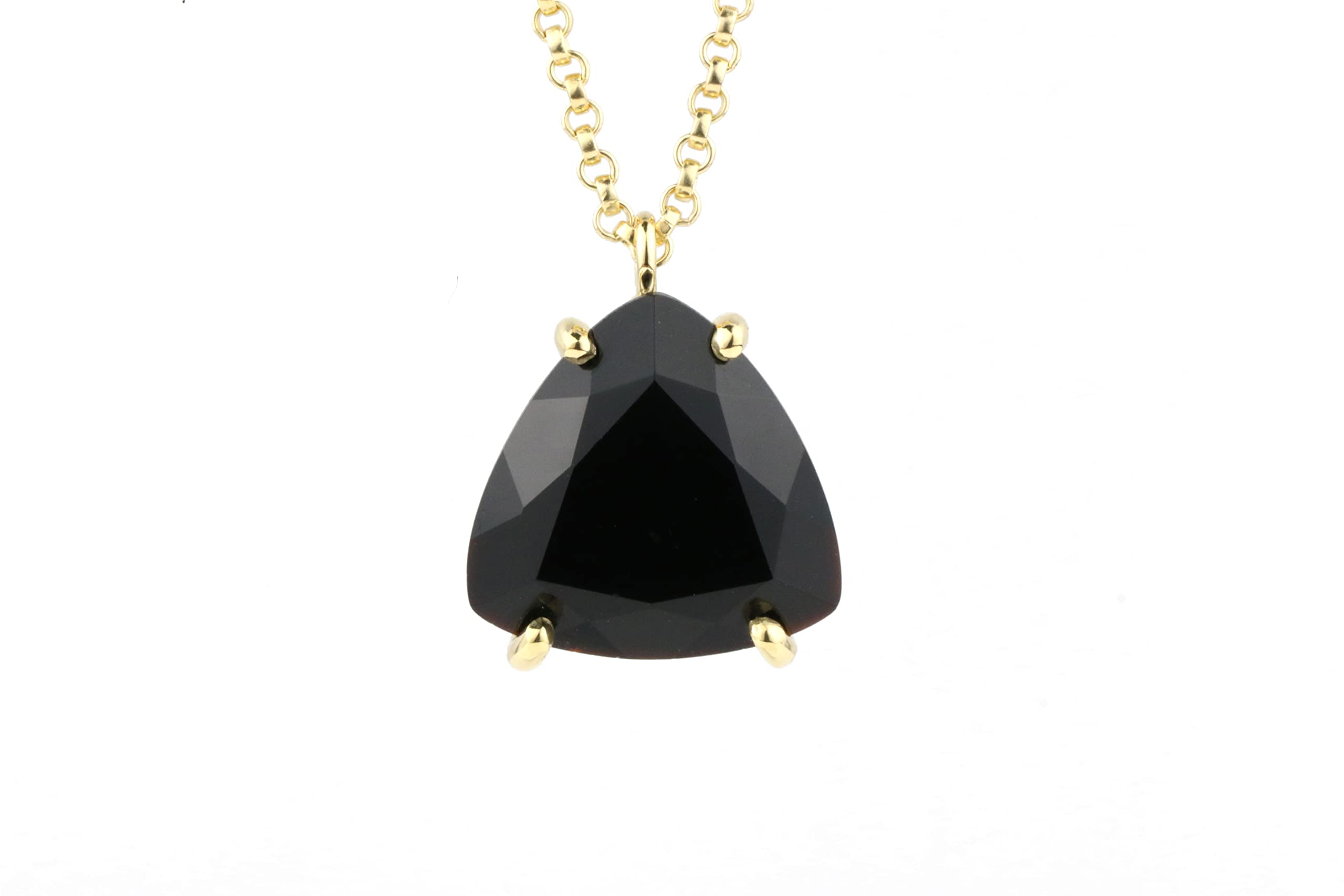 14k Gold Black Onyx Necklace - Handmade Women's Fine Jewelry for Everyday Wear