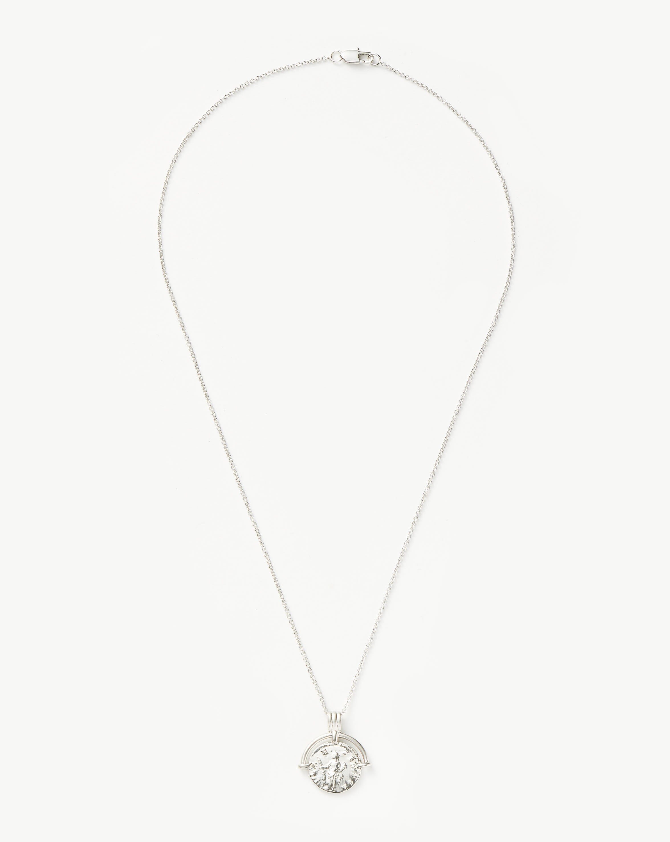 Lucy Williams Engravable Roman Arc Coin Necklace - Personalized Jewelry for Women, Gift for Her, Birthday & Anniversary Present - Perfect for Everyday Wear & Special Occasions