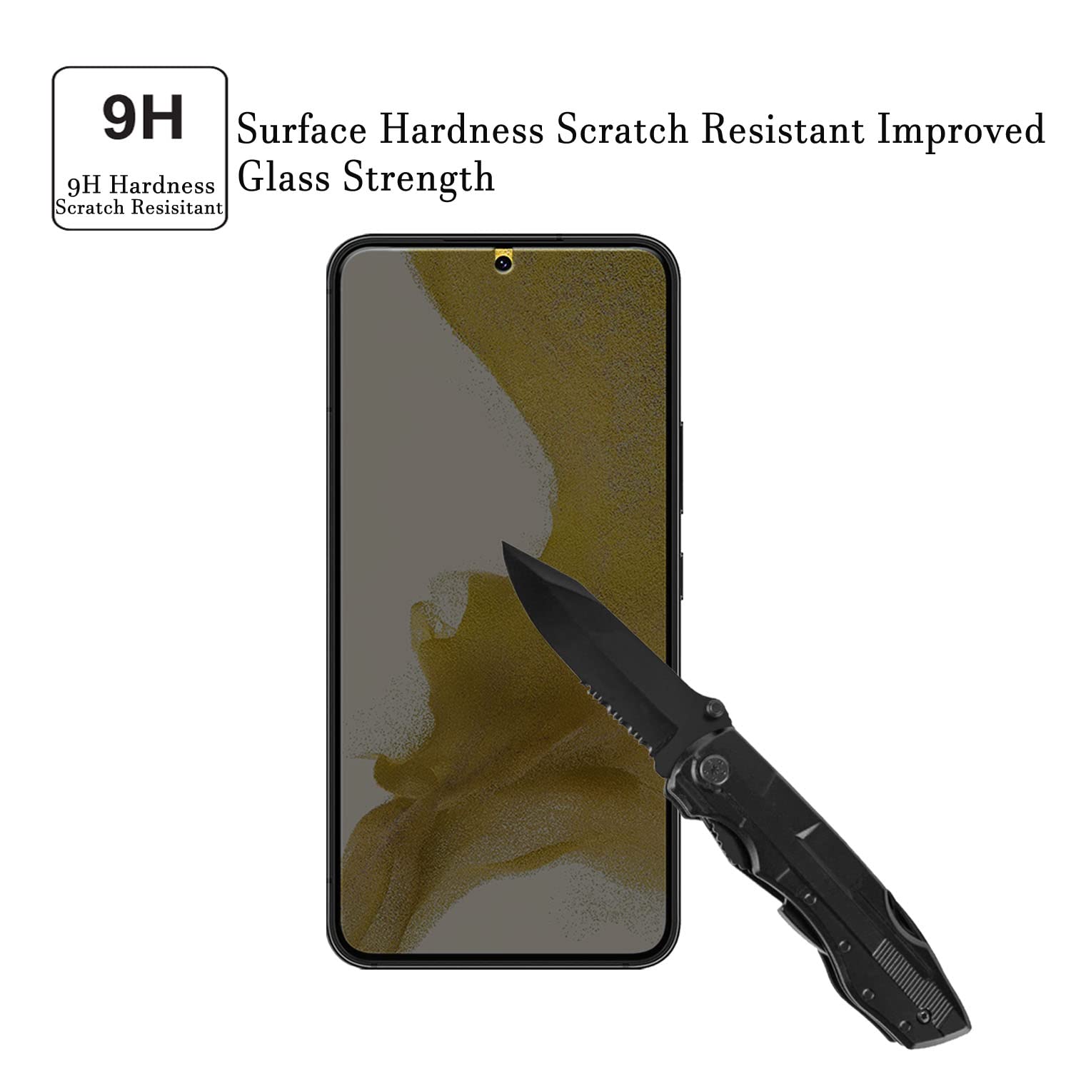 [2+2 Pack] Samsung Galaxy S22 Screen Protector & Camera Lens Protector - Premium Tempered Glass, Bubble-Free, Fingerprint ID Compatible for 6.2 Inch - Perfect for Privacy Protection & Scratch Resistance (Black) | Ideal for Daily Use, Travel & Outdoor Activities