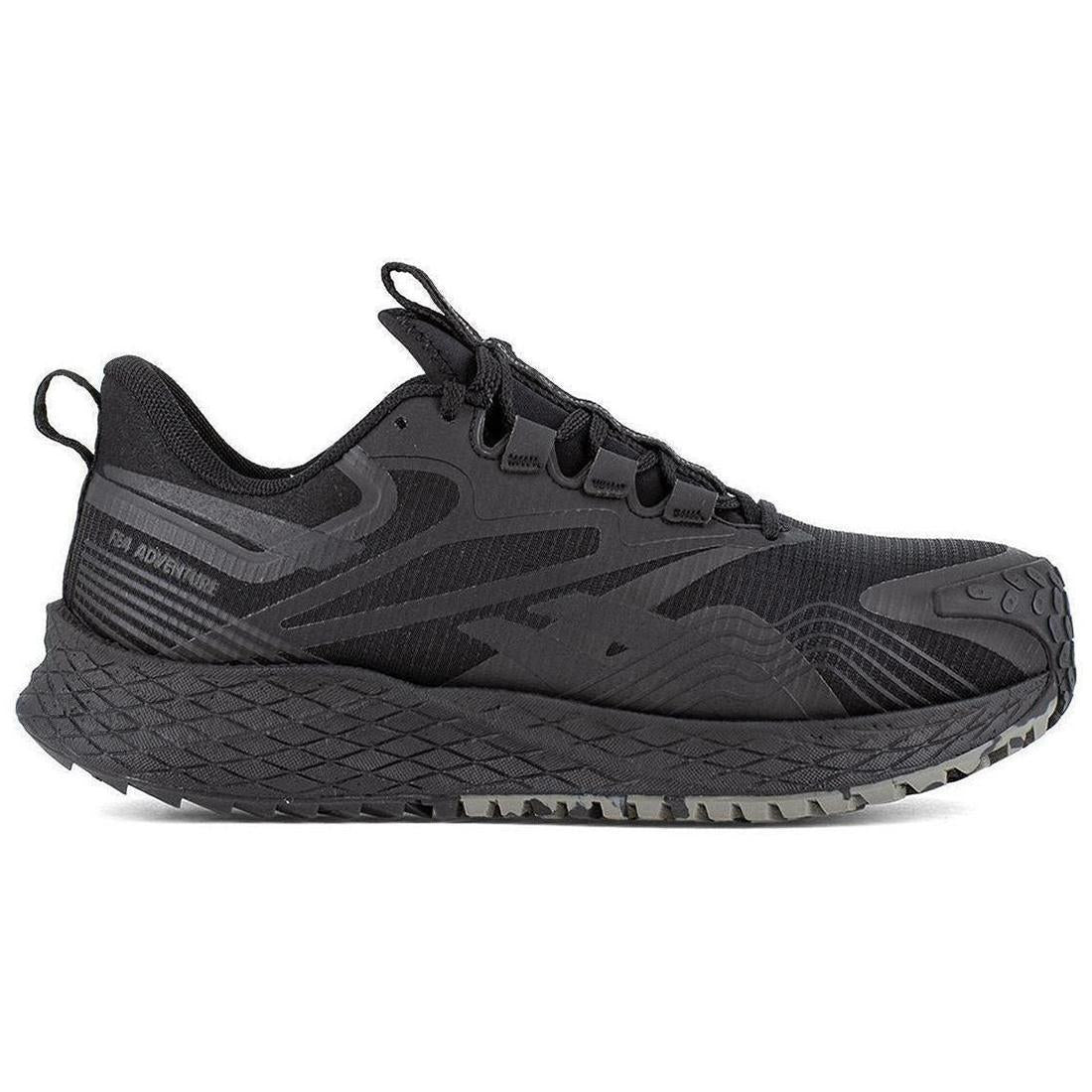 Fe4 Adventure Composite Toe Athletic Work Shoes for Men - Lightweight Safety Shoes with Slip Resistance & Electrical Hazard Protection - Ideal for Construction, Warehouse & Outdoor Work (Black)