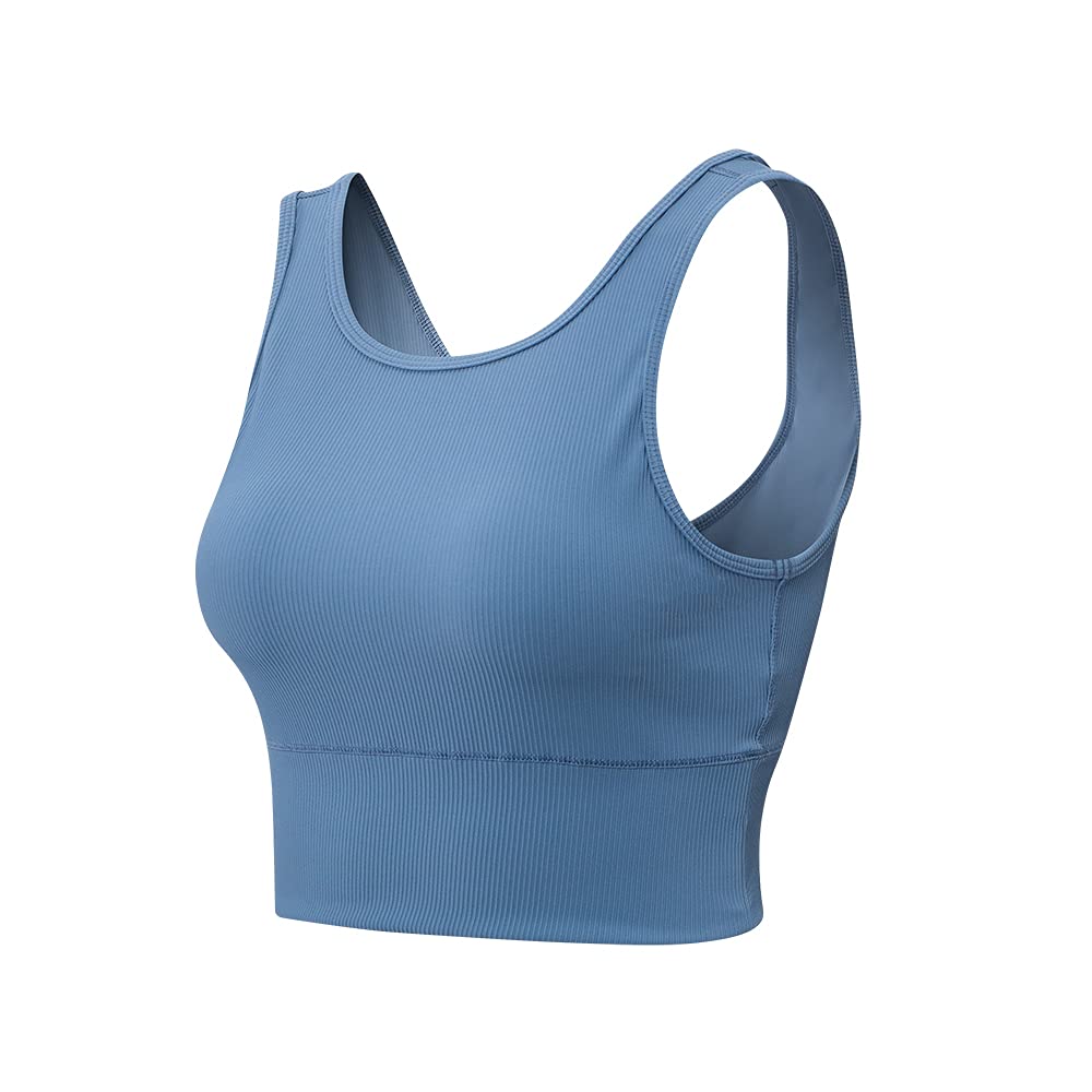 Women's Reversible Ribbed Workout Crop Tank Top - Sleeveless Yoga Top for Summer | Gym, Running, Pilates & Casual Wear