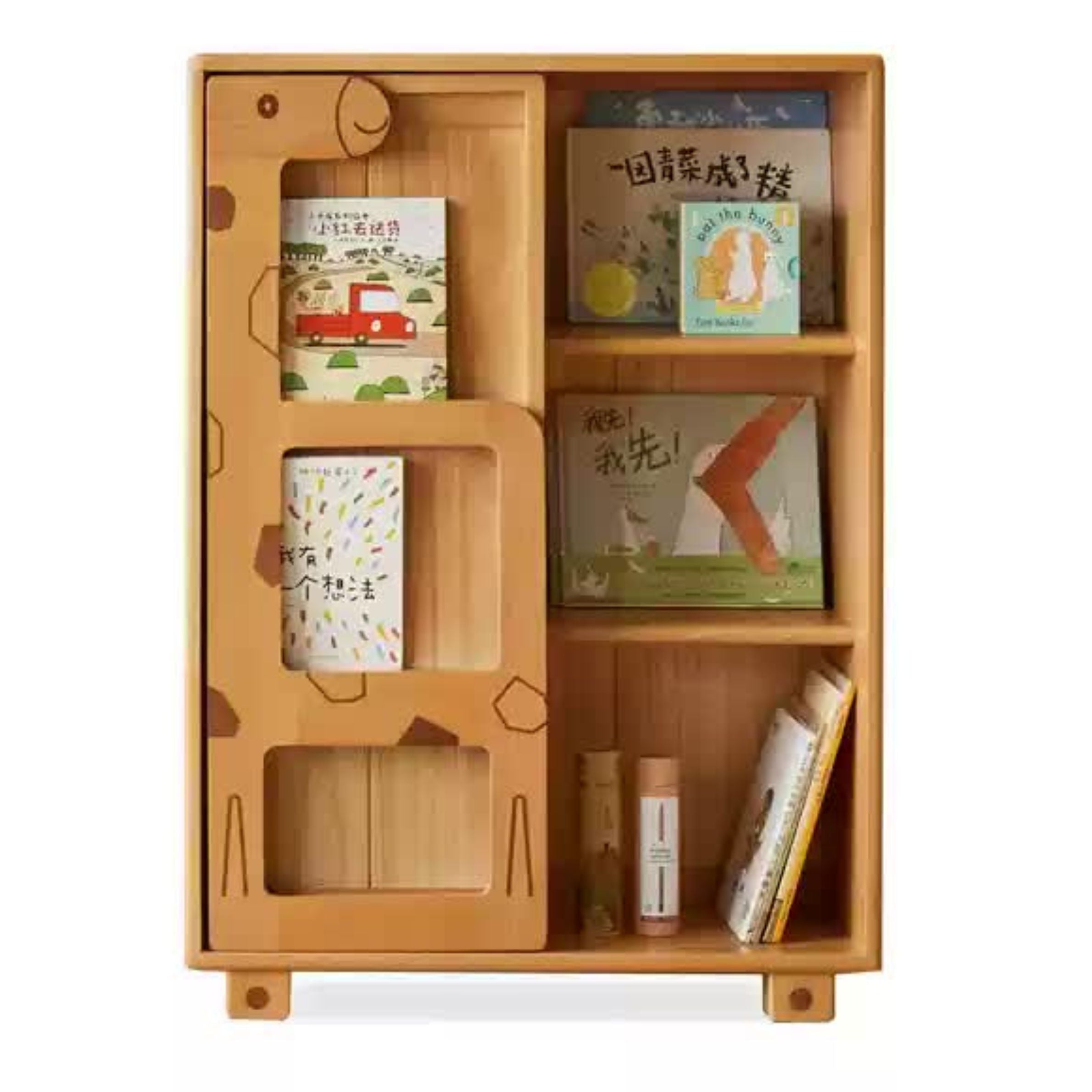 29.5x 12.6x40.9 inch /75x32x104 сm /  Natural Wood Color / Bookcase C