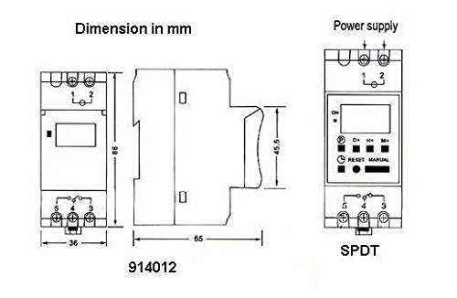 12V 7-Day Programmable Timer Switch - 12VDC DIN Rail Mount with 16A @240VAC Relay - Perfect for Home Automation, Lighting Control & HVAC Systems