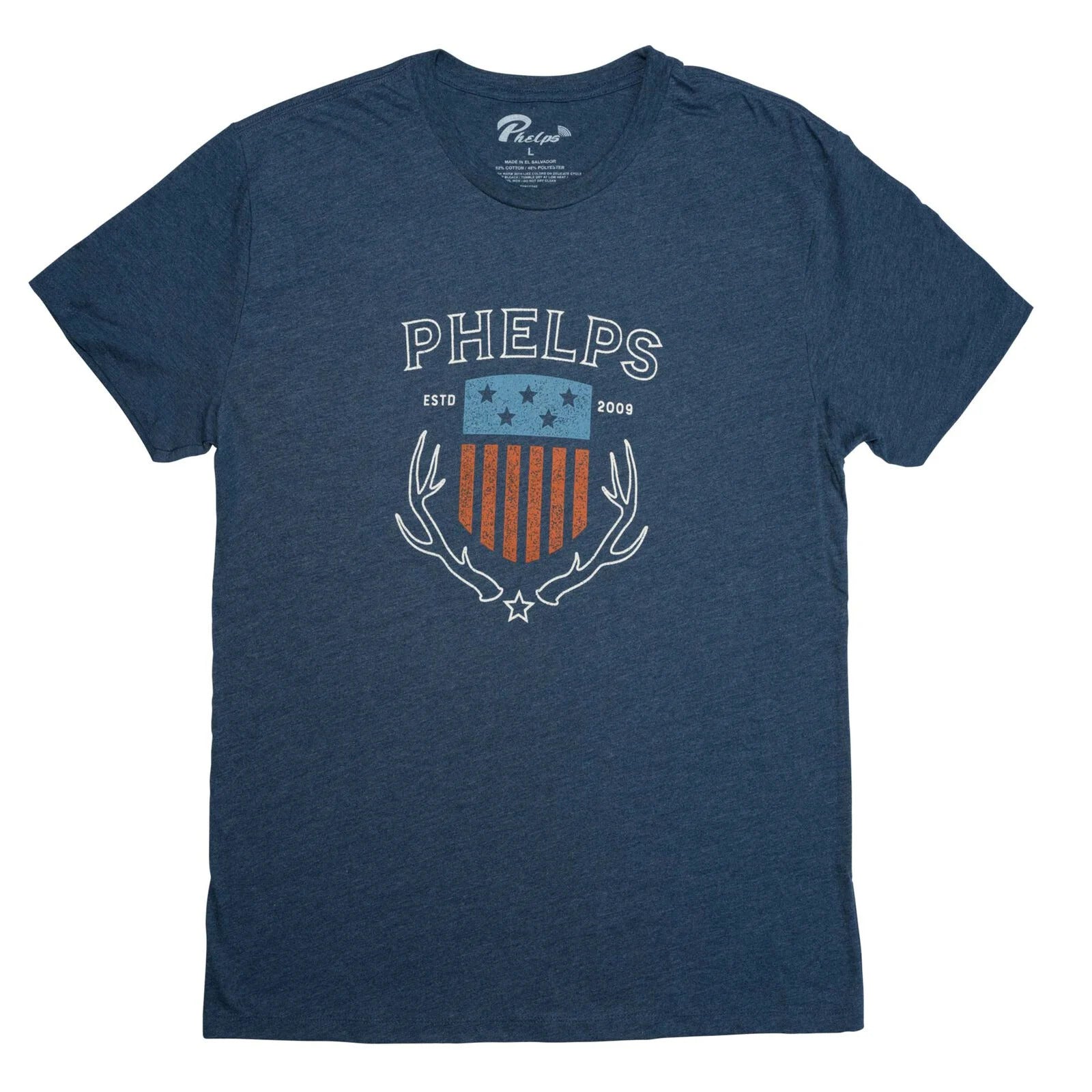 Phelps Americana Shield Graphic T-Shirt - Patriotic American Flag Design for Men & Women - Perfect for 4th of July, Veterans Day & Casual Wear