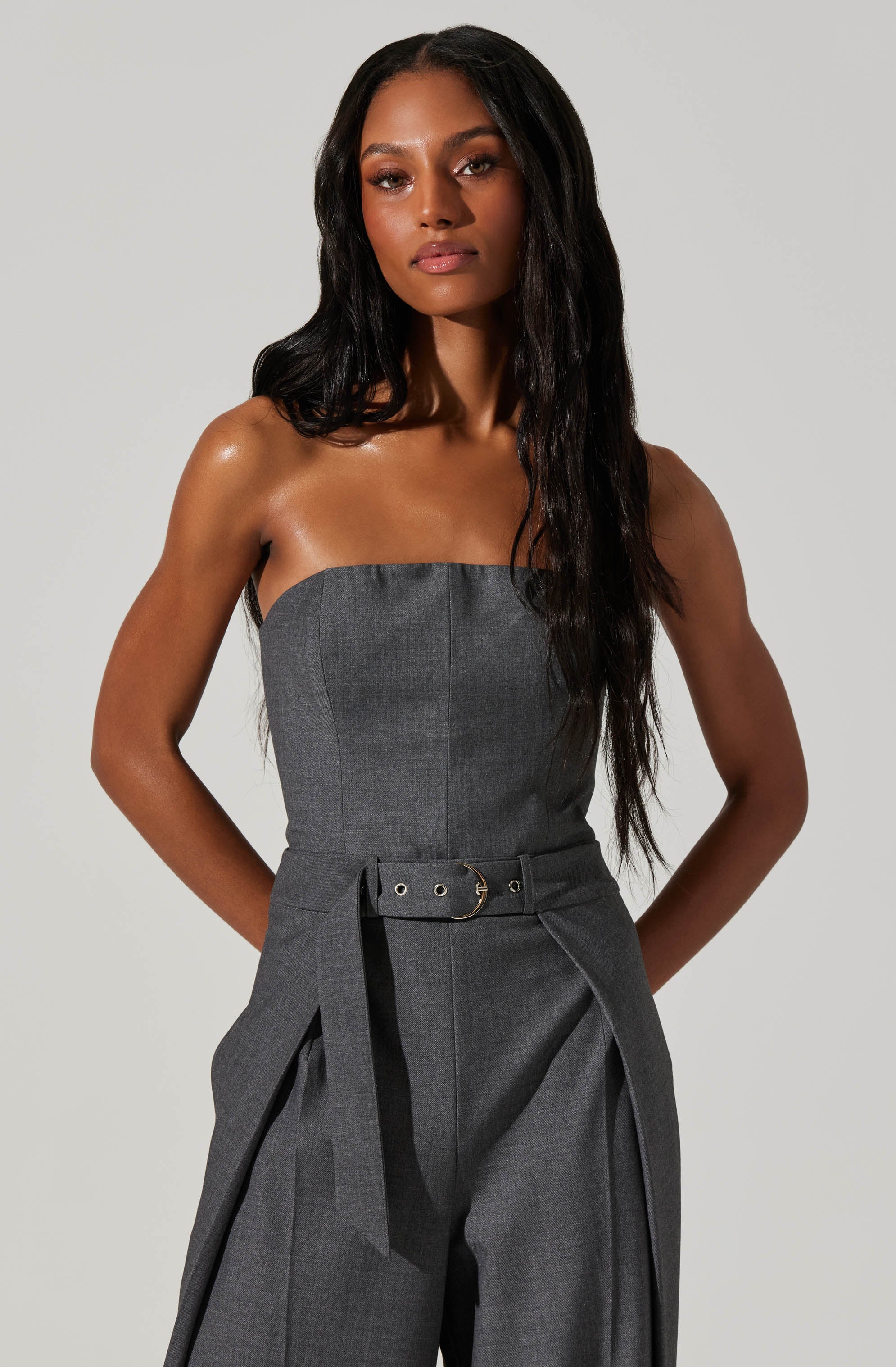 Bryony Tailored Pleat Belted Jumpsuit for Women - Elegant One-Piece Outfit with Adjustable Waist - Perfect for Office, Party & Special Occasions
