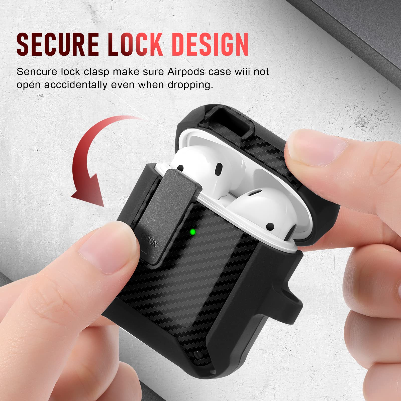 Maxjoy Armor Case for AirPods 1 & 2 - Military Protection for Men & Women | Gym & Travel
